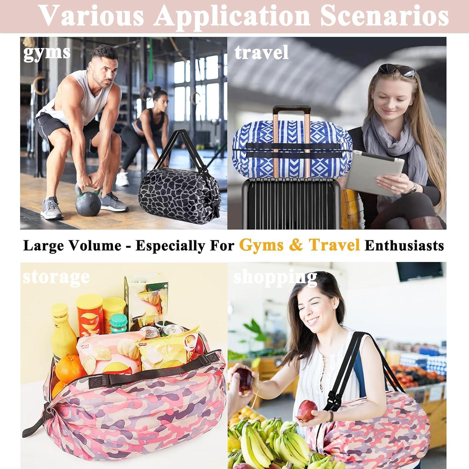 Bolsa de Viaje Plegable Dos & Nueve - 2 Pack Rosa y Azul