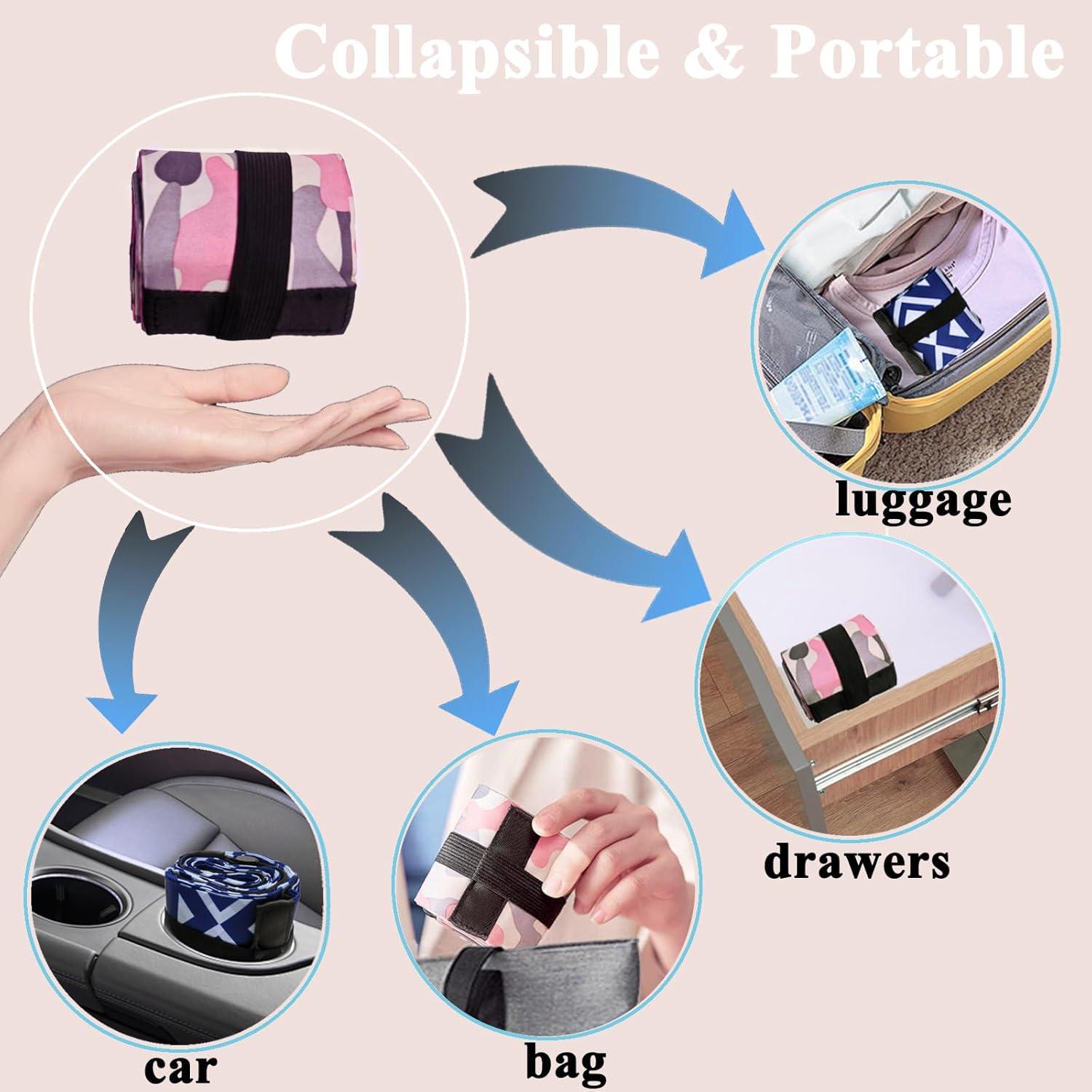 Bolsa de Viaje Plegable Dos & Nueve - 2 Pack Rosa y Azul