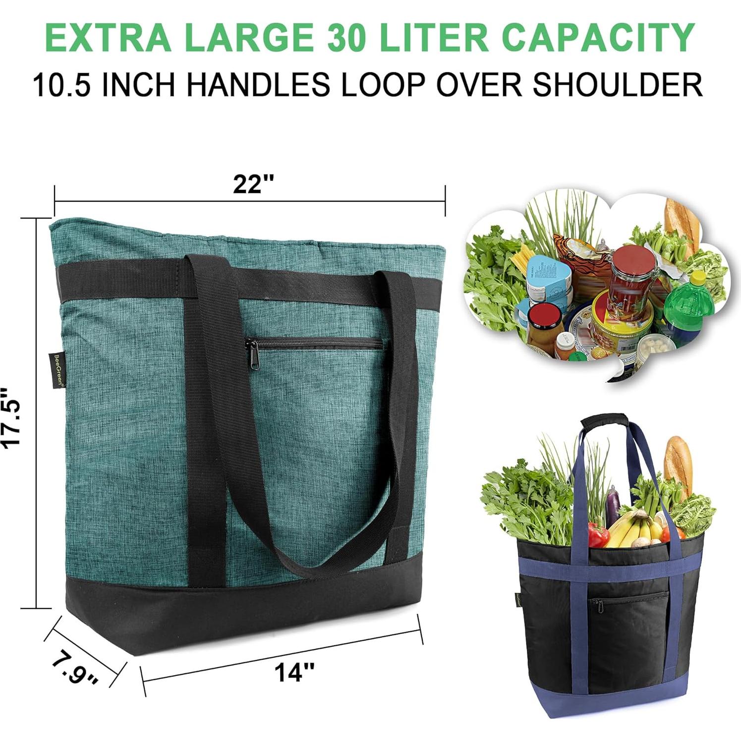 Bolsa Térmica BeeGreen Grande Aislada Impermeable Azul Marino