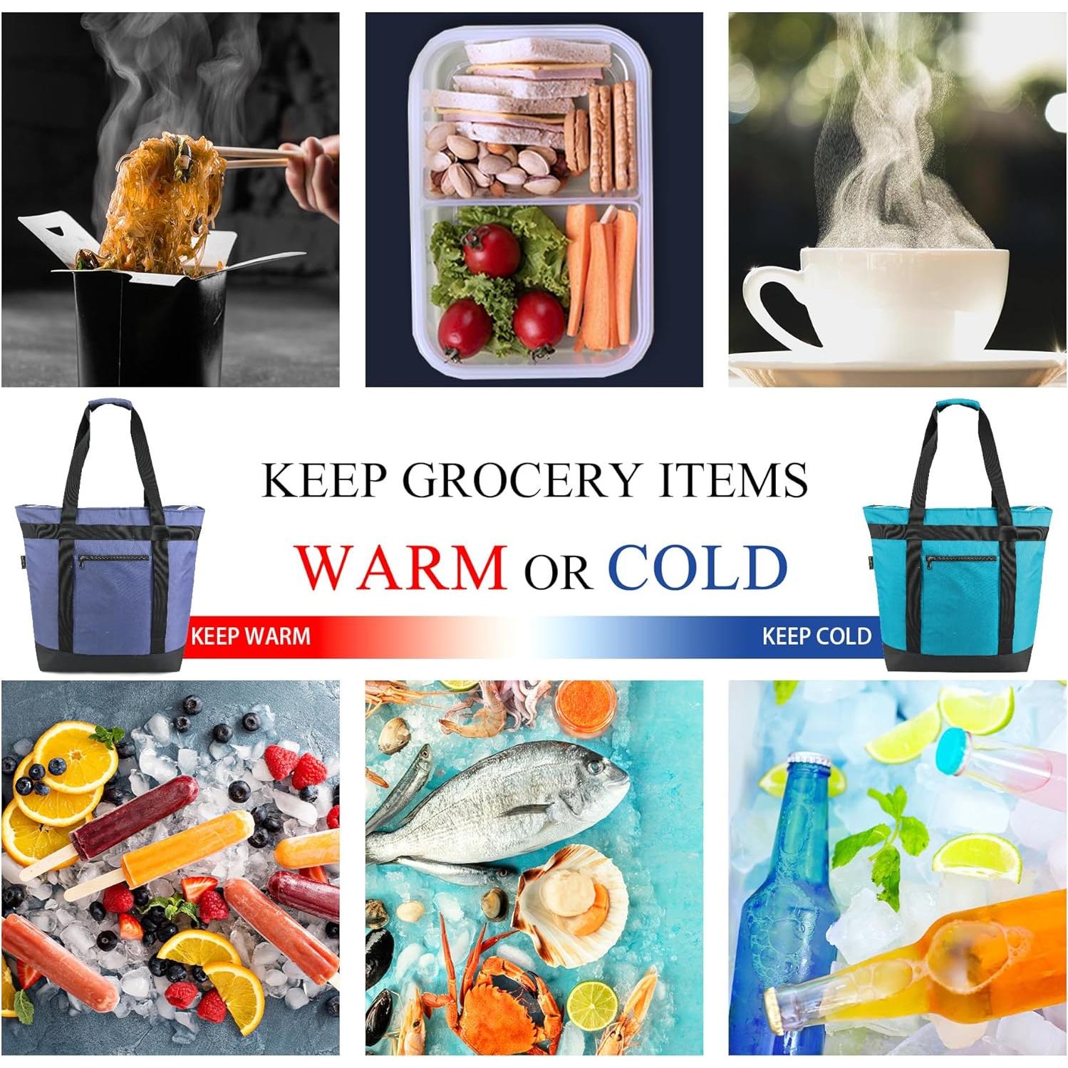 Bolsa Térmica BeeGreen Grande Aislada Impermeable Azul Marino