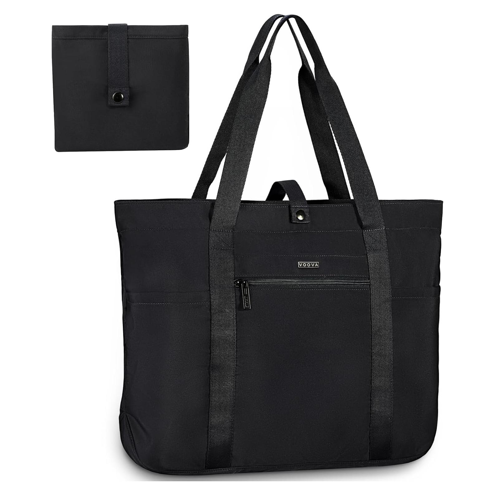 Bolsa Tote Voova Negra Plegable 51x35x15cm para Mujeres