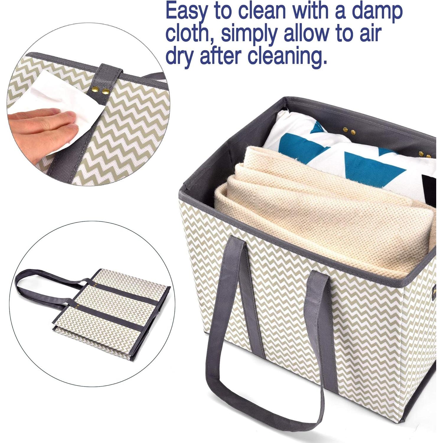 Bolsas de Compras Reutilizables NERUB - Paquete de 3 Grandes Grises