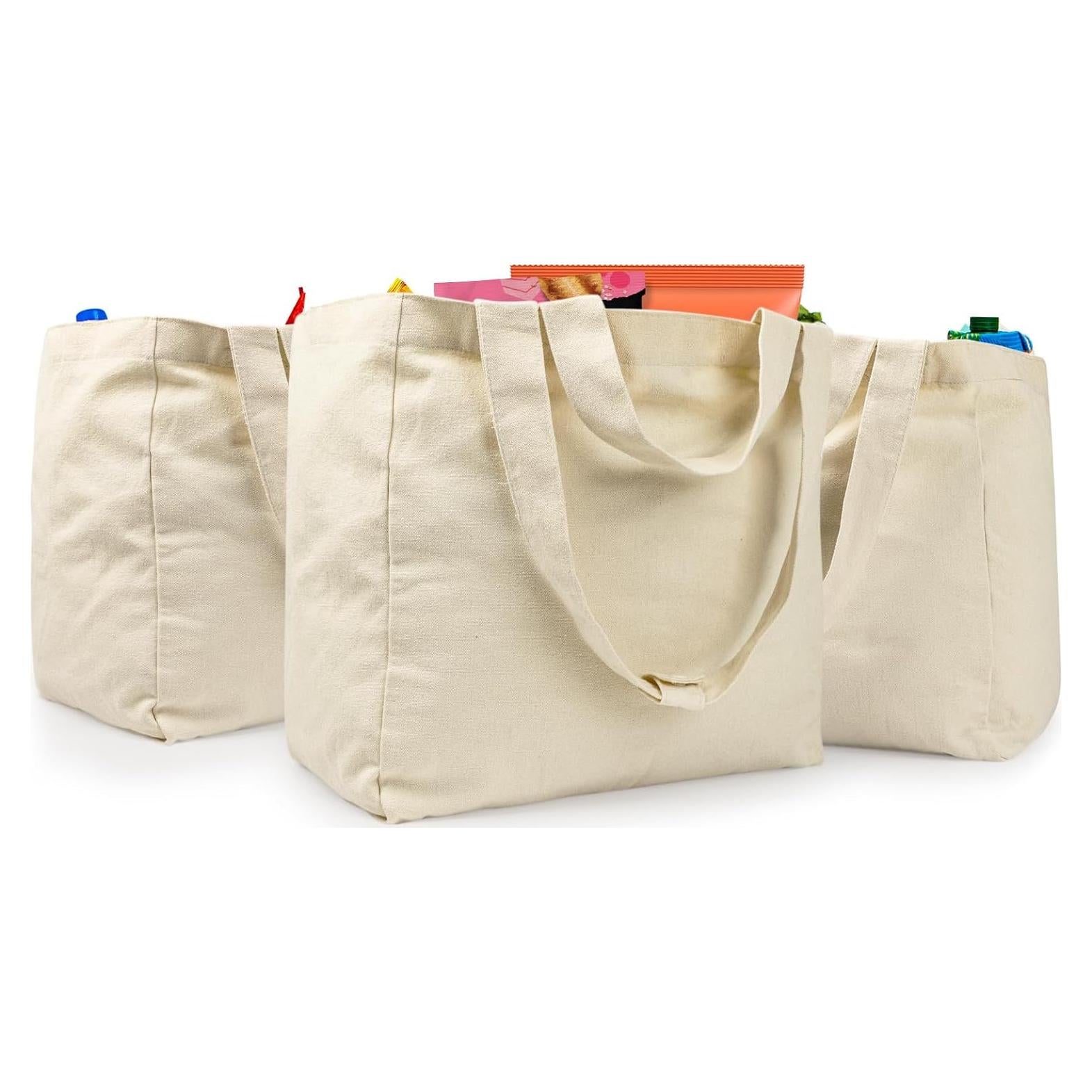 Bolsas de Compras de Lona VitaSerena - Paquete de 3, 37.85L