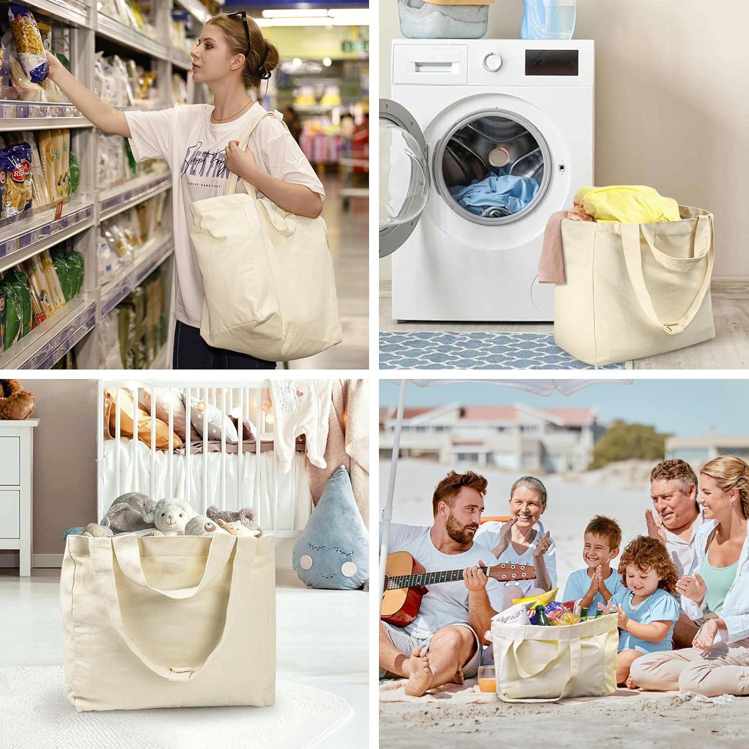 Bolsas de Compras de Lona VitaSerena - Paquete de 3, 37.85L