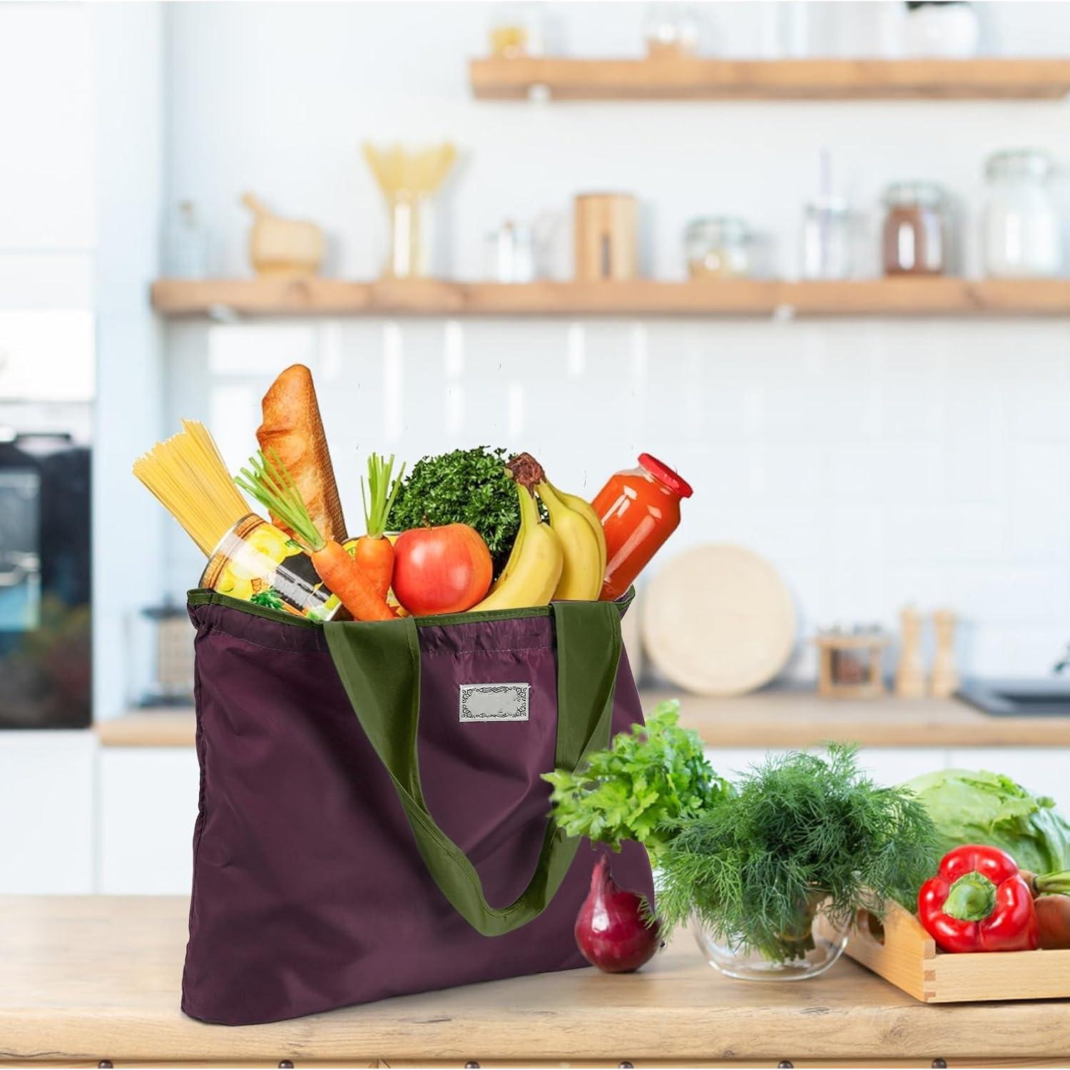 Paquete de 4 Bolsas de Compras Reutilizables Covzoe 43.9x41.9cm