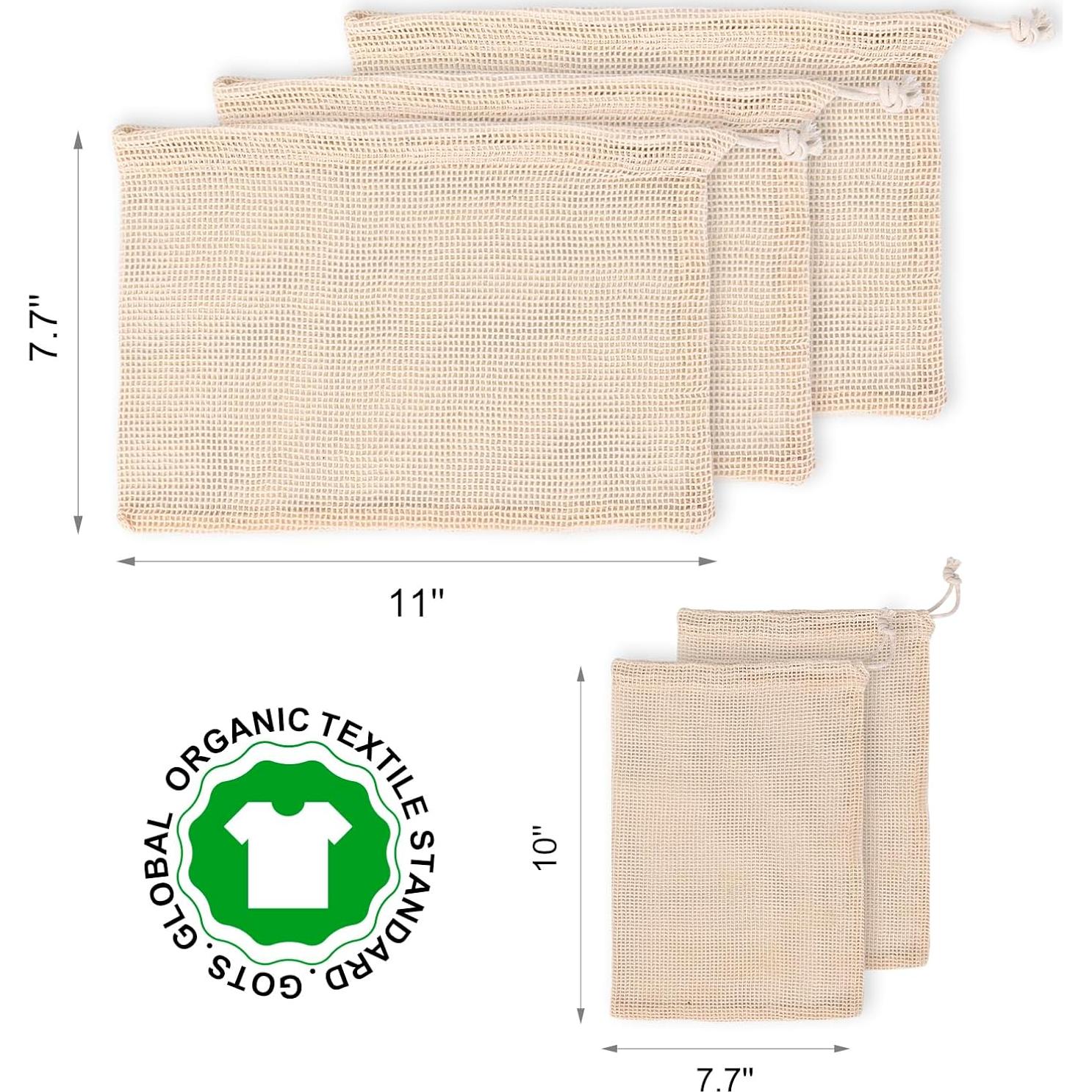 5 Bolsas Reutilizables de Produce Hndnrxue - Lavables y Transpirables