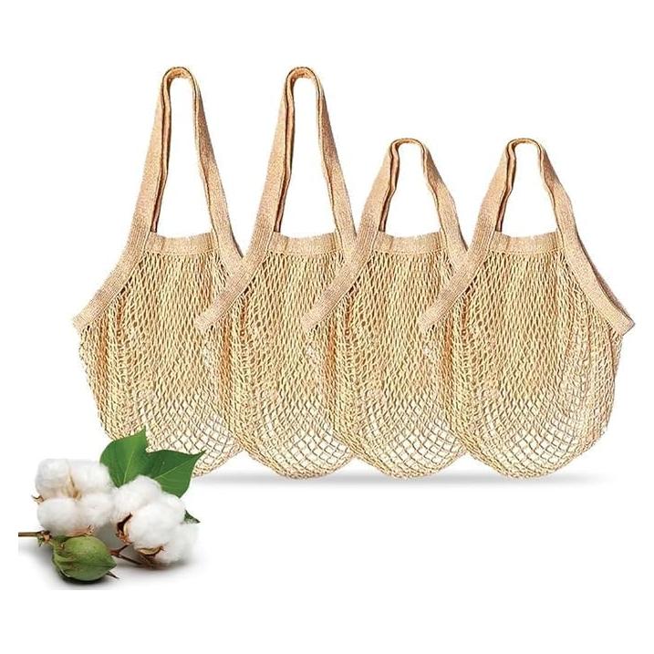 Bolsas de Malla de Algodón Ecológicas MOPANI - 4 Piezas Reutilizables