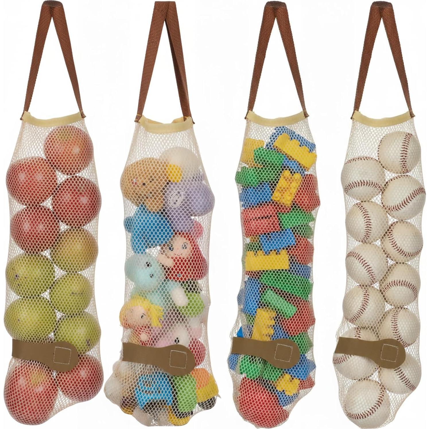 6 Bolsas de Almacenamiento de Cebolla Classicseali 48cm Beige