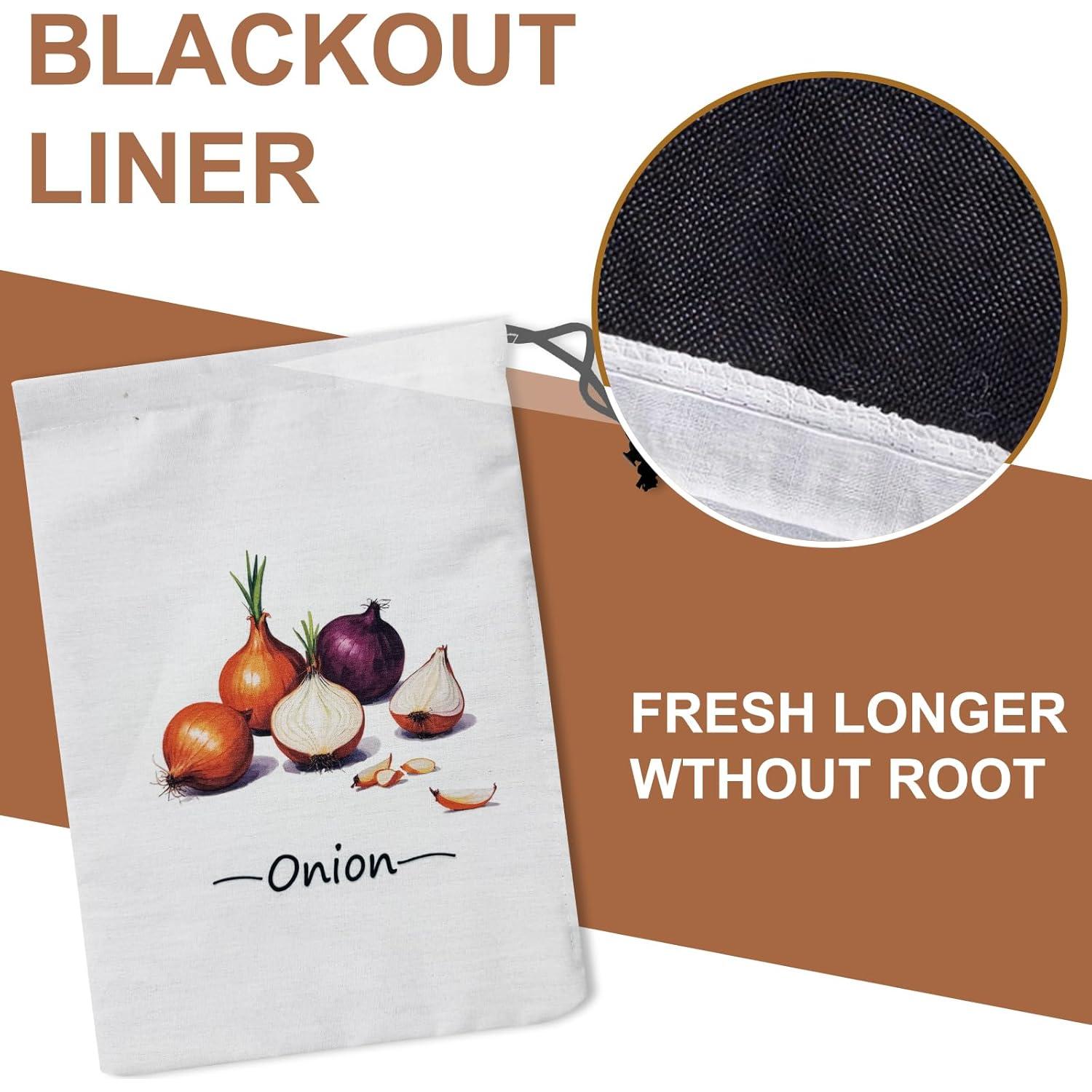 Paquete de 3 bolsas de almacenamiento de vegetales SSQMartt - Lona blanca