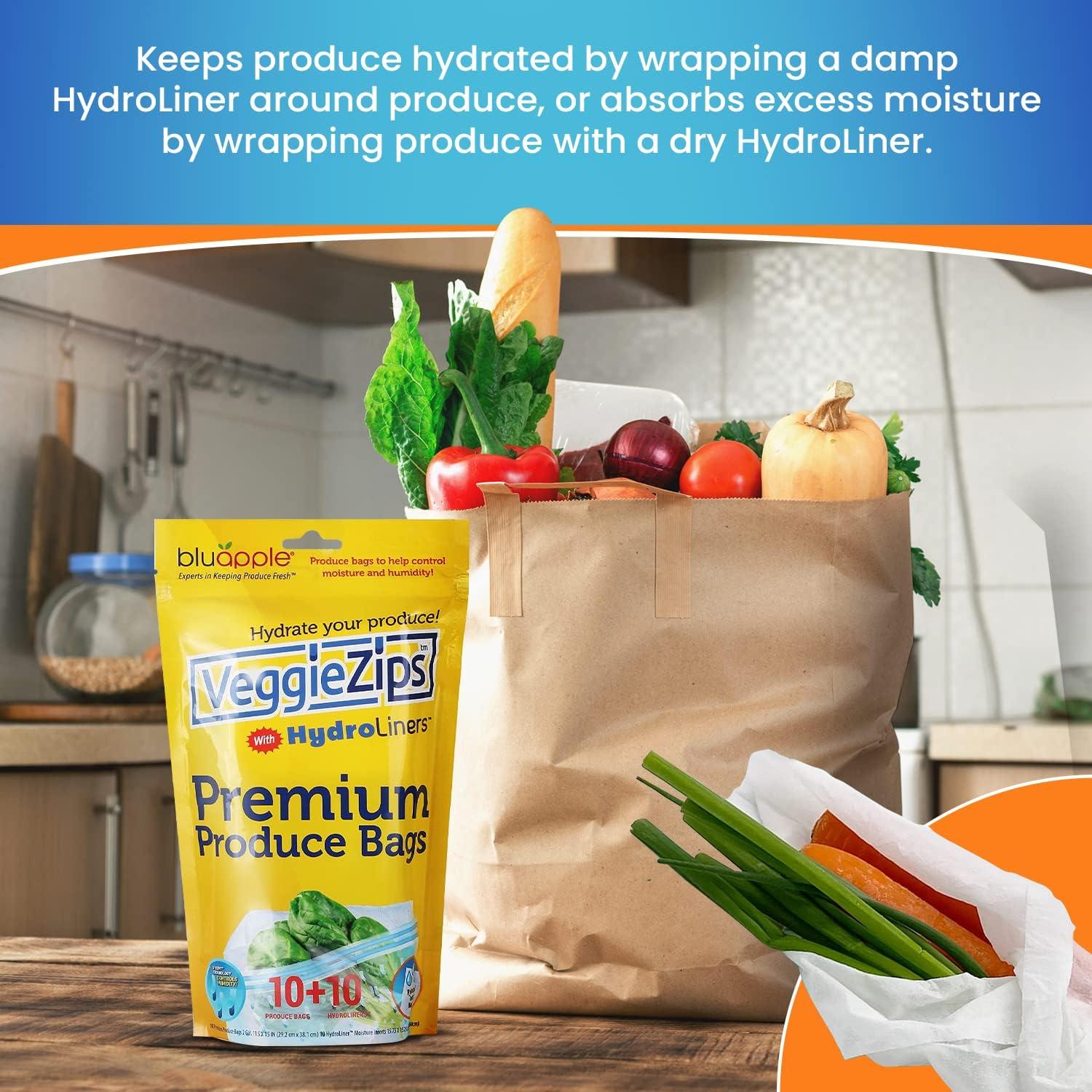 Bolsas de Almacenamiento VeggieZips Bluapple - 20 Piezas