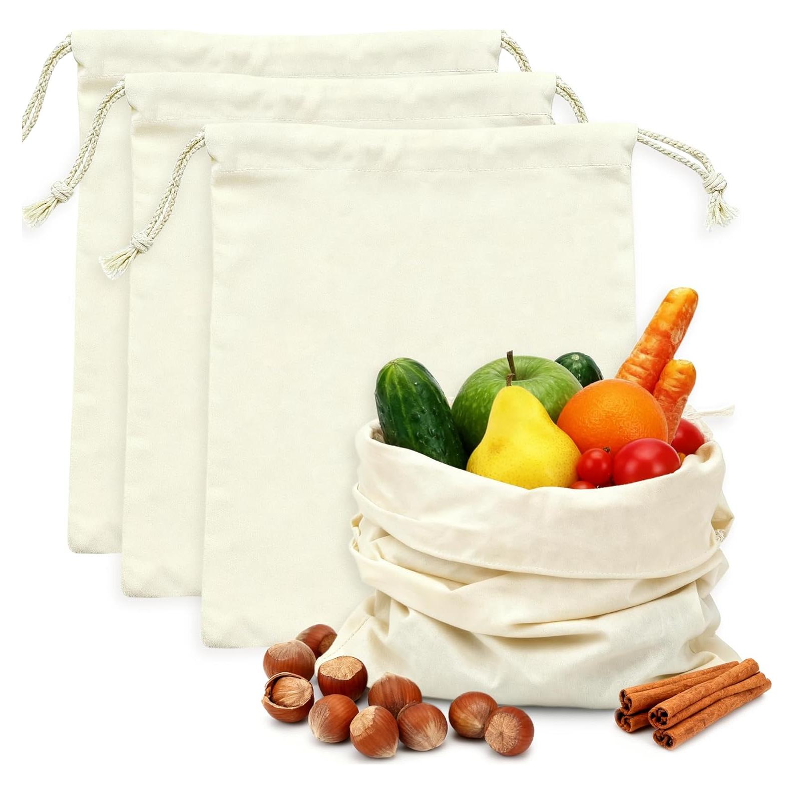 Bolsas de Almacenamiento de Algodón PrettyCare 15x33 cm - 3 Piezas