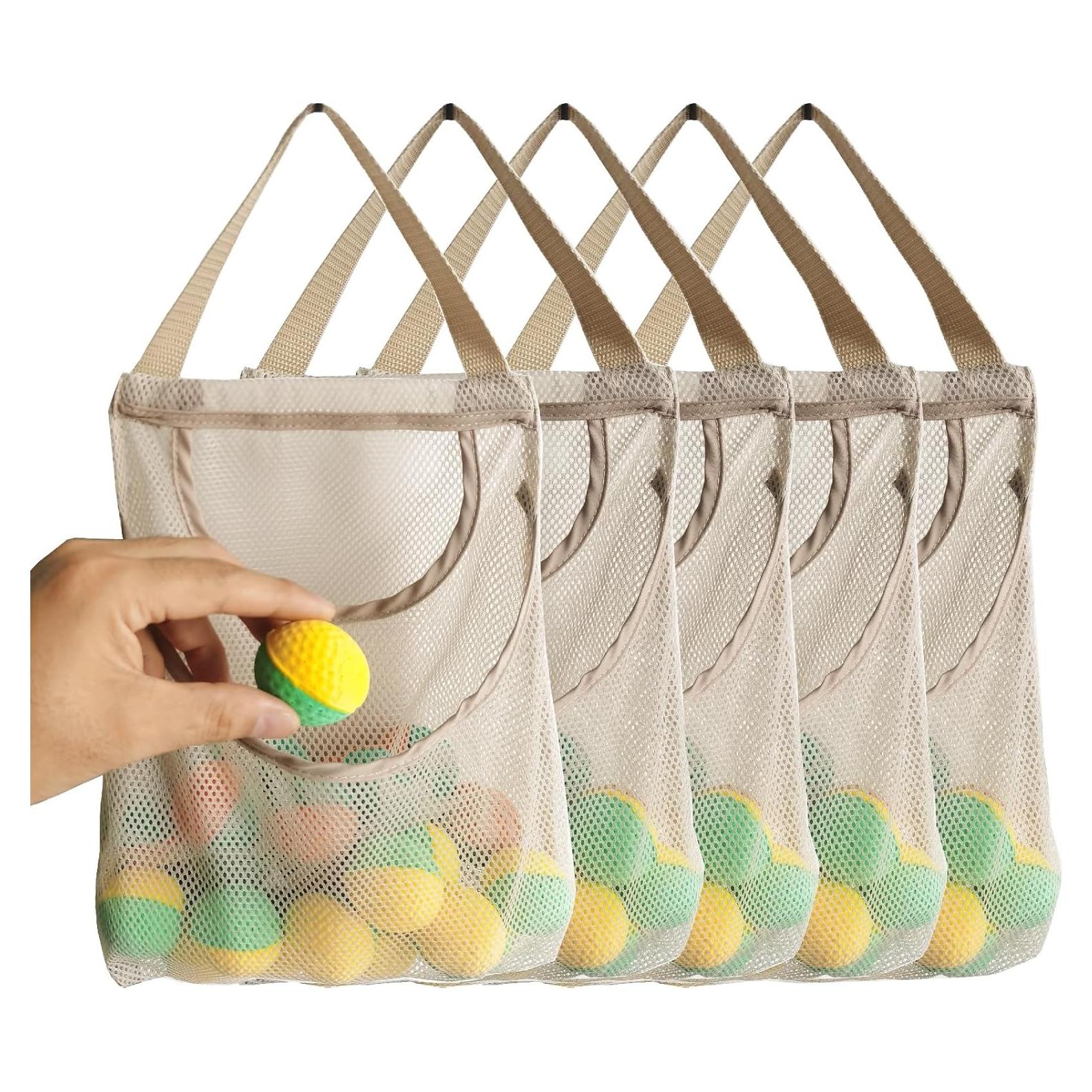 Paquete de 5 bolsas de malla reutilizables Kingfh 47x16.5cm