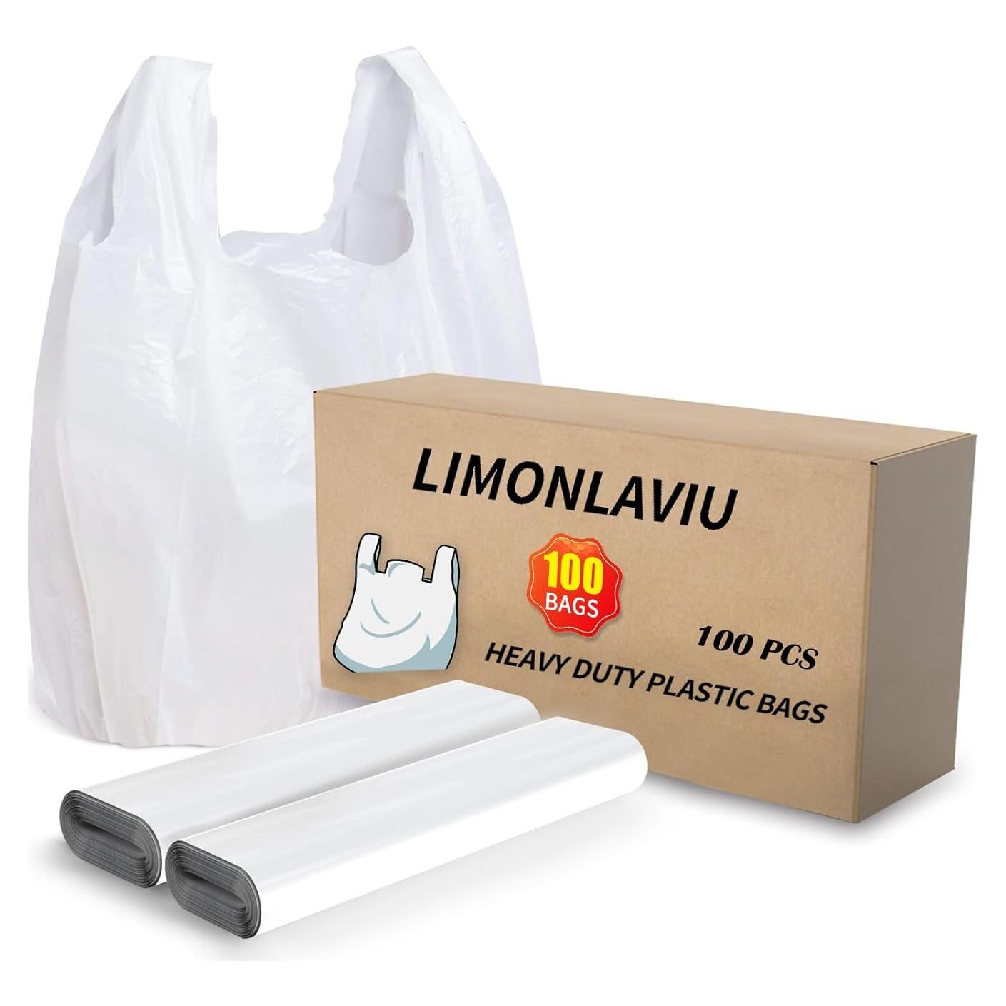 Bolsas de Plástico LimonLaviu - 100 Unidades 29.2x16.5x53.3 cm