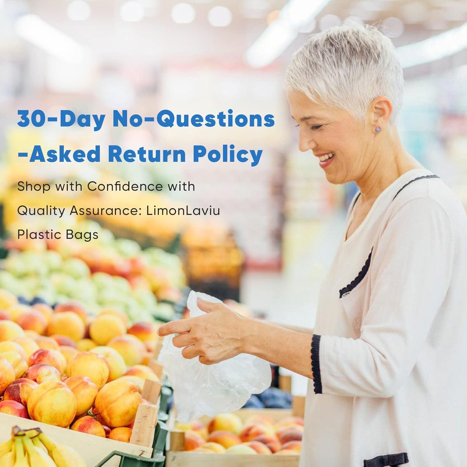 Bolsas de Plástico LimonLaviu - 100 Unidades 29.2x16.5x53.3 cm