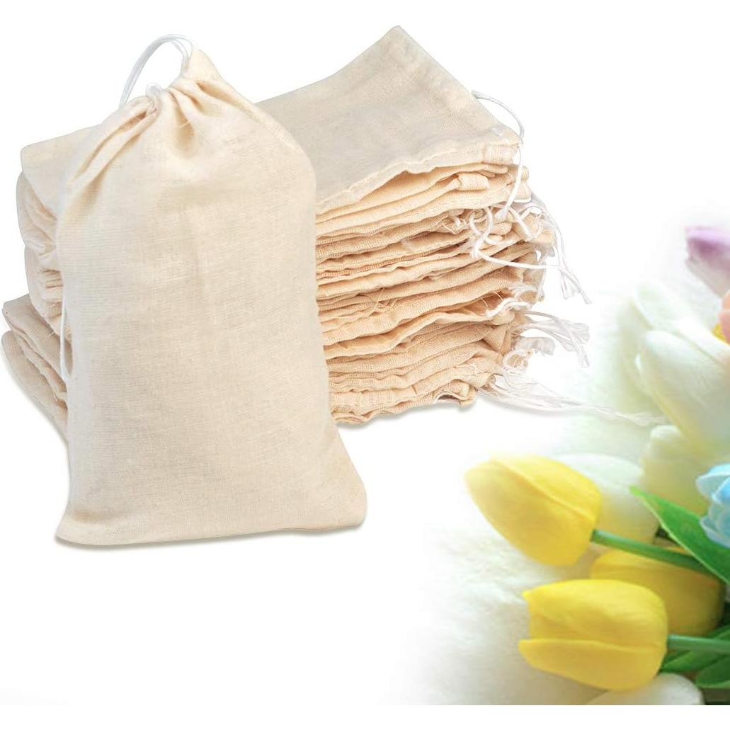 Bolsas de Algodón Reutilizables Tayfremn 50 Pcs 10x15 cm