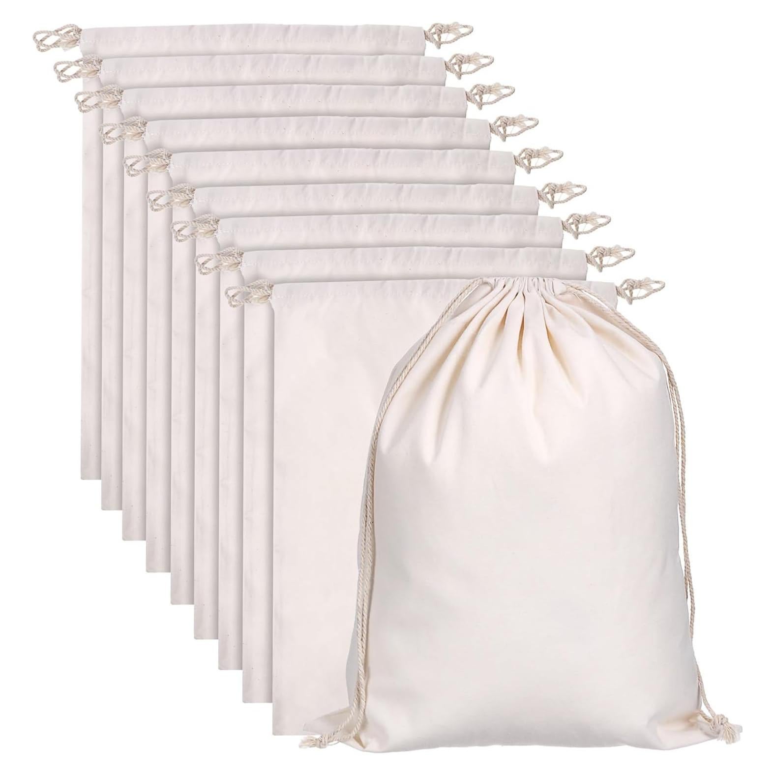 10 Bolsas de Algodón Reutilizables SynHHergyx 30x40 cm