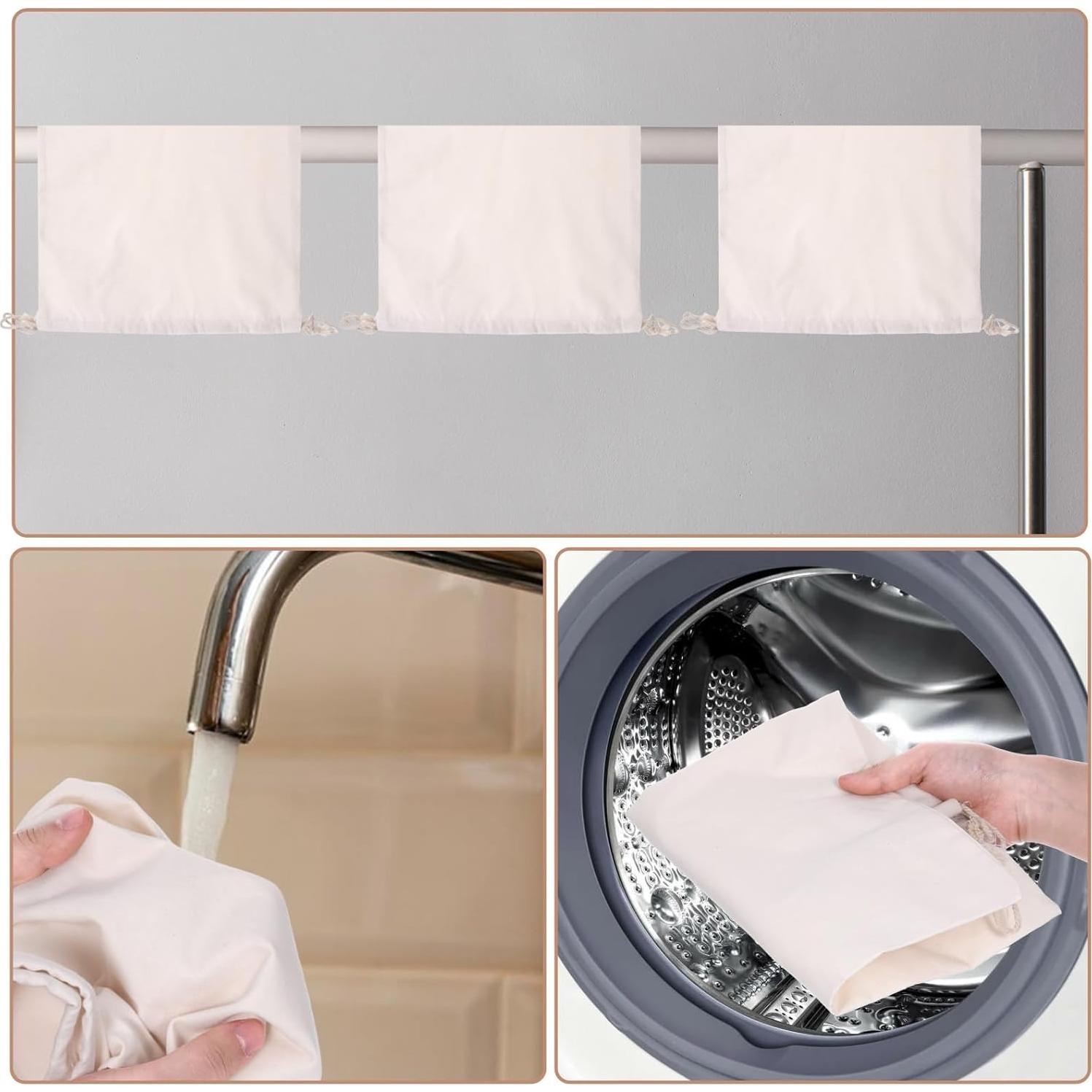 10 Bolsas de Algodón Reutilizables SynHHergyx 30x40 cm