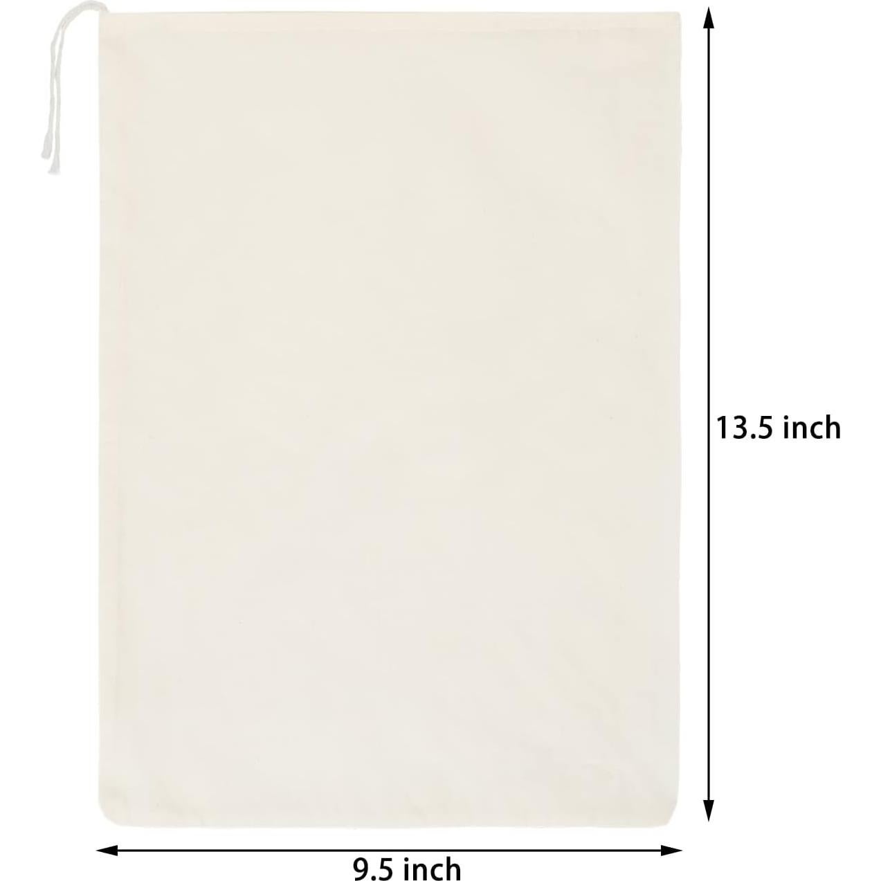 15 Bolsas de Muselina con Cierre de Cordón Pangda 35.1x25.4cm