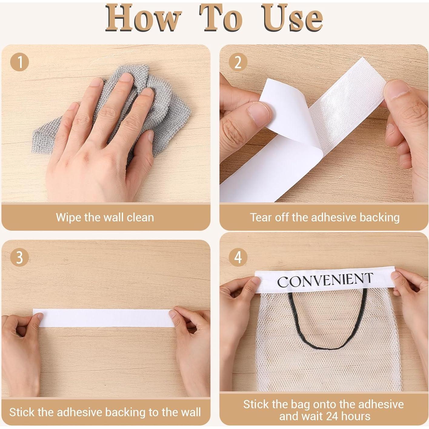 Soporte de bolsa de basura montado en pared 3 piezas Gsbnjuy