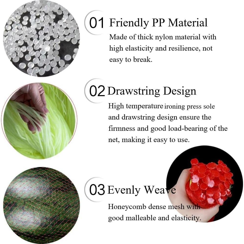 Paquete de 50 redes para sandía ANPTGHT de nylon reutilizables