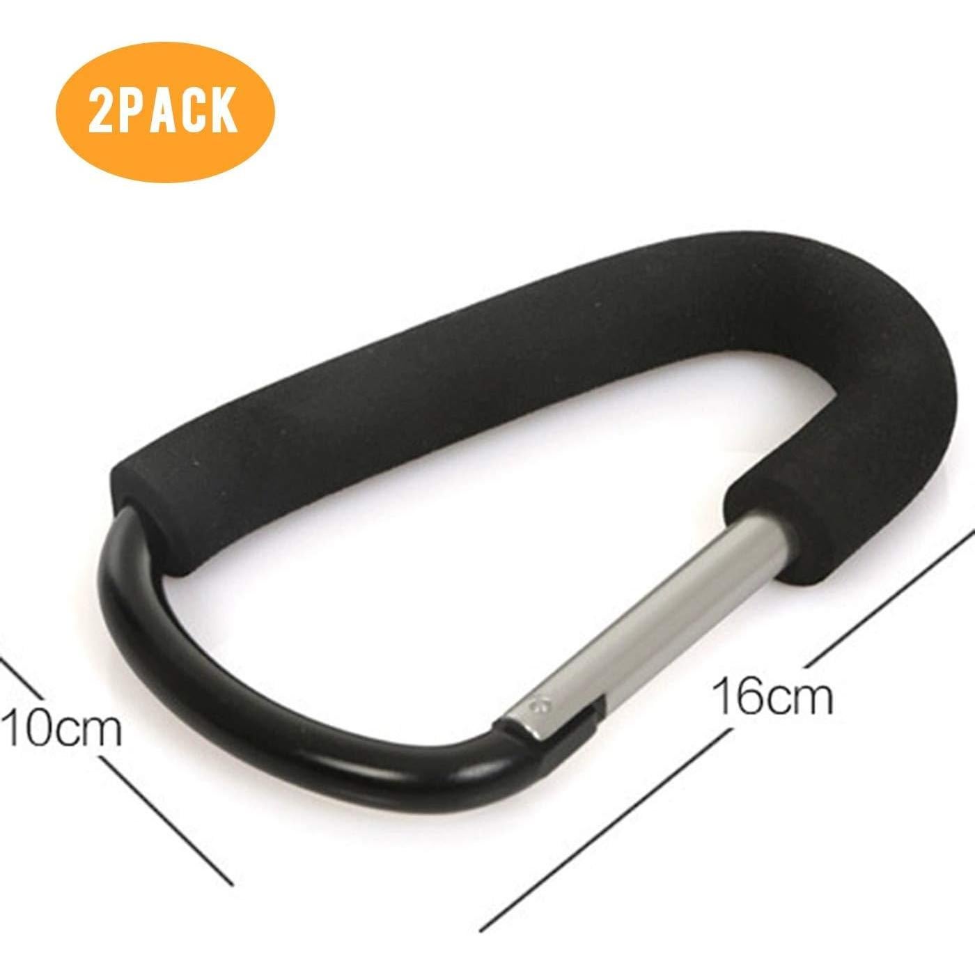 Ganchos para Cochecito TGOOD 2 Pcs 16cm Negro Multipropósito