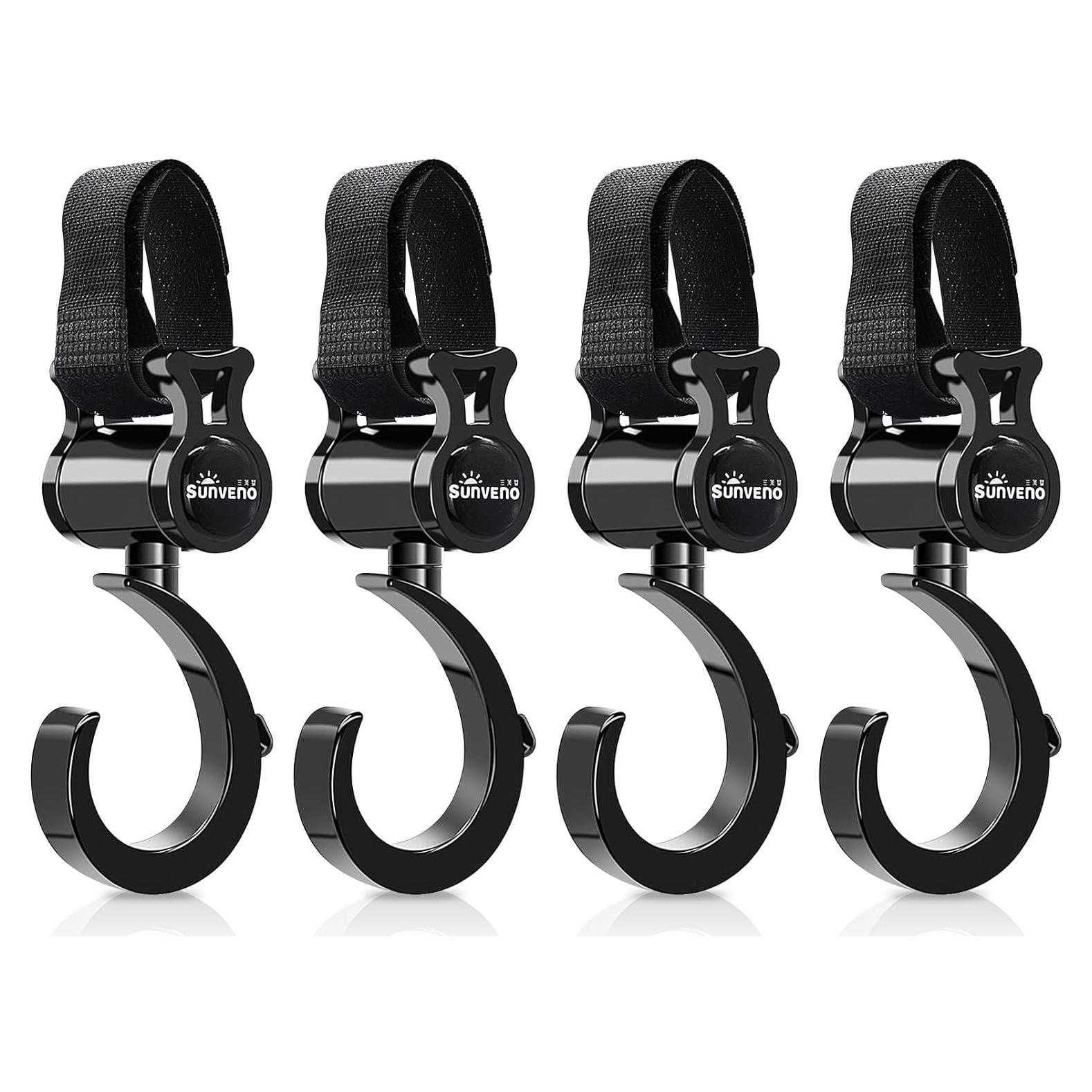 Ganchos para Cochecito SUNVENO - Paquete de 4 Clips 3.2 kg