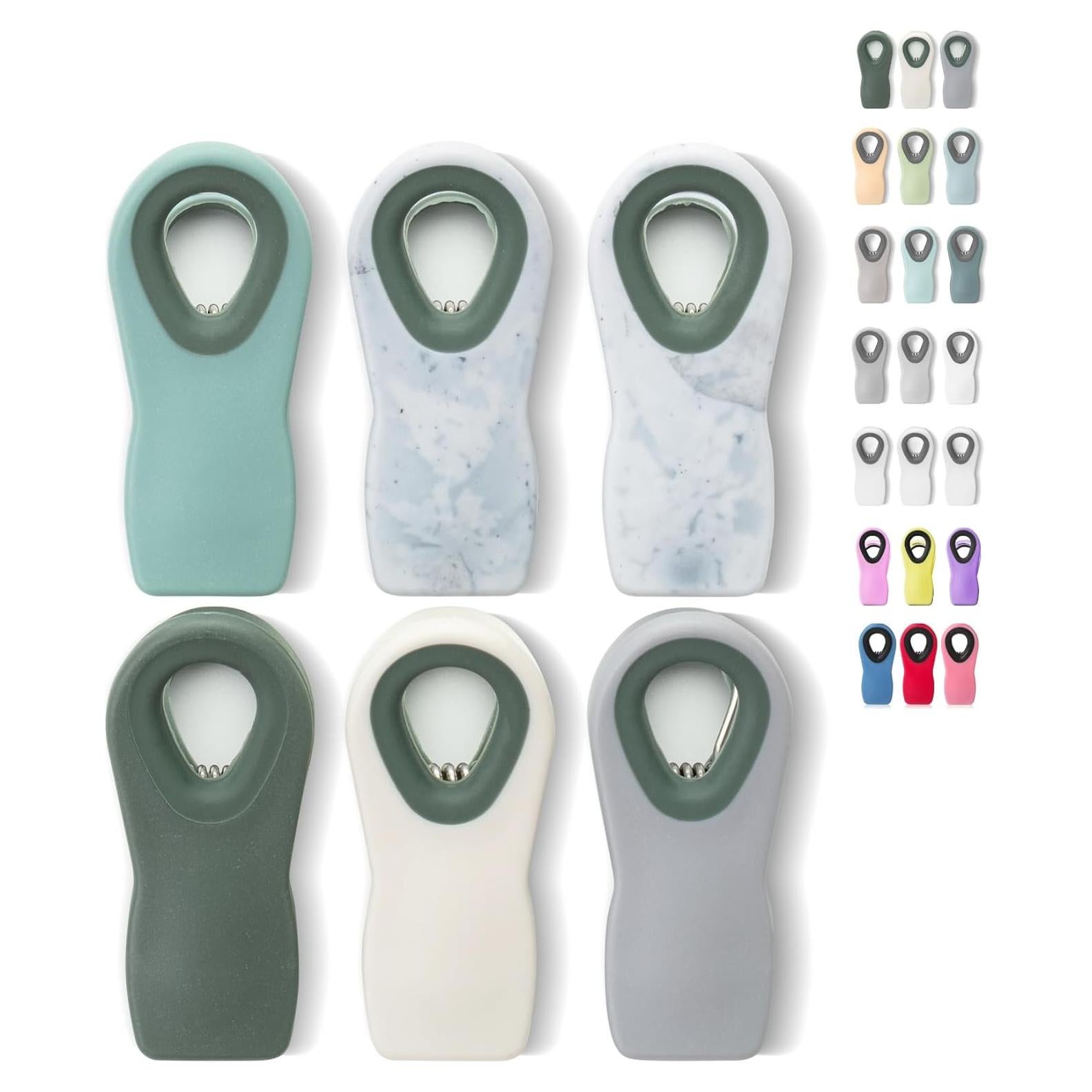 Clips Magnéticos para Bolsas Mr. Pen, 6 Piezas, Ombre Verde