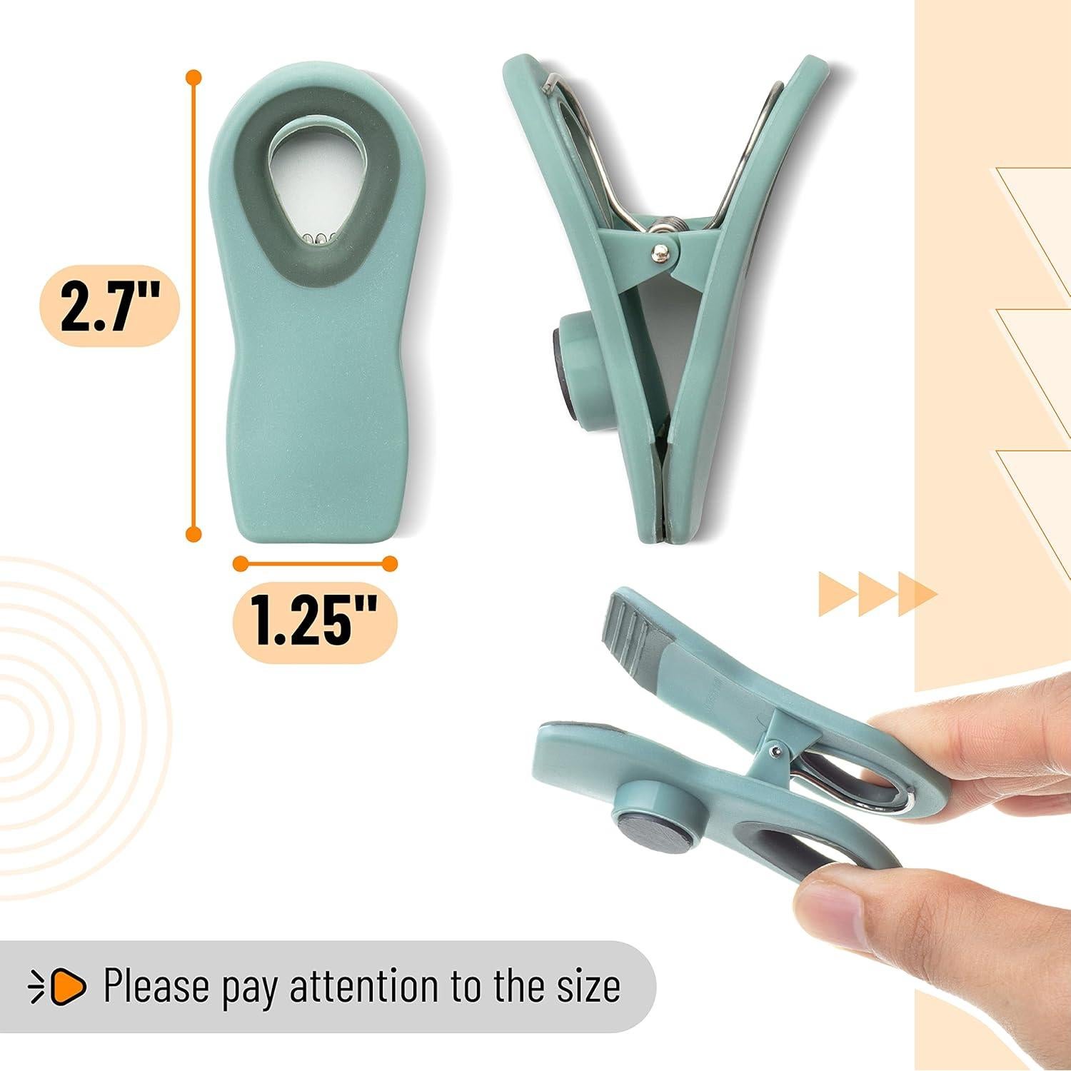 Clips Magnéticos para Bolsas Mr. Pen, 6 Piezas, Ombre Verde