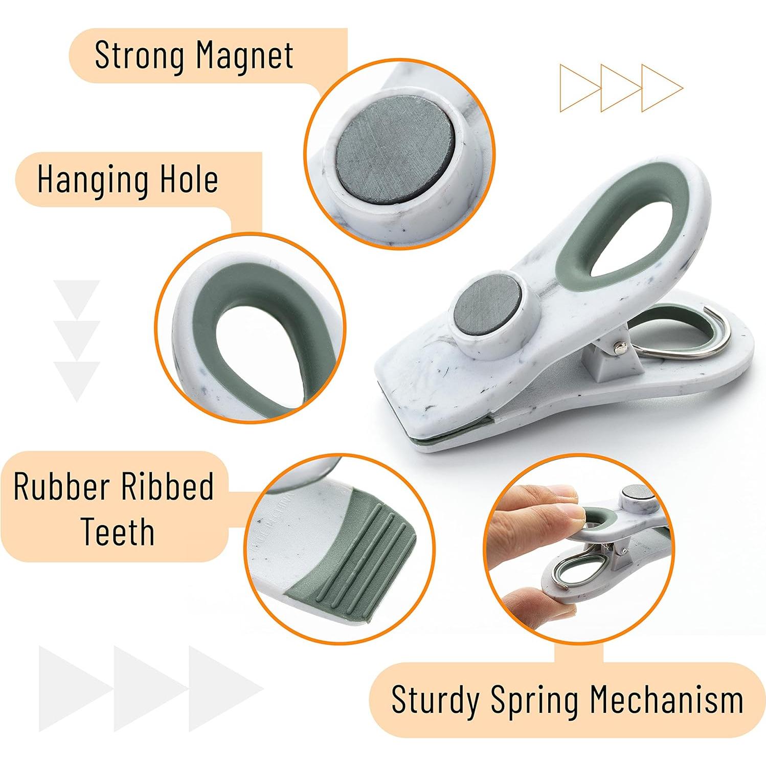 Clips Magnéticos para Bolsas Mr. Pen, 6 Piezas, Ombre Verde