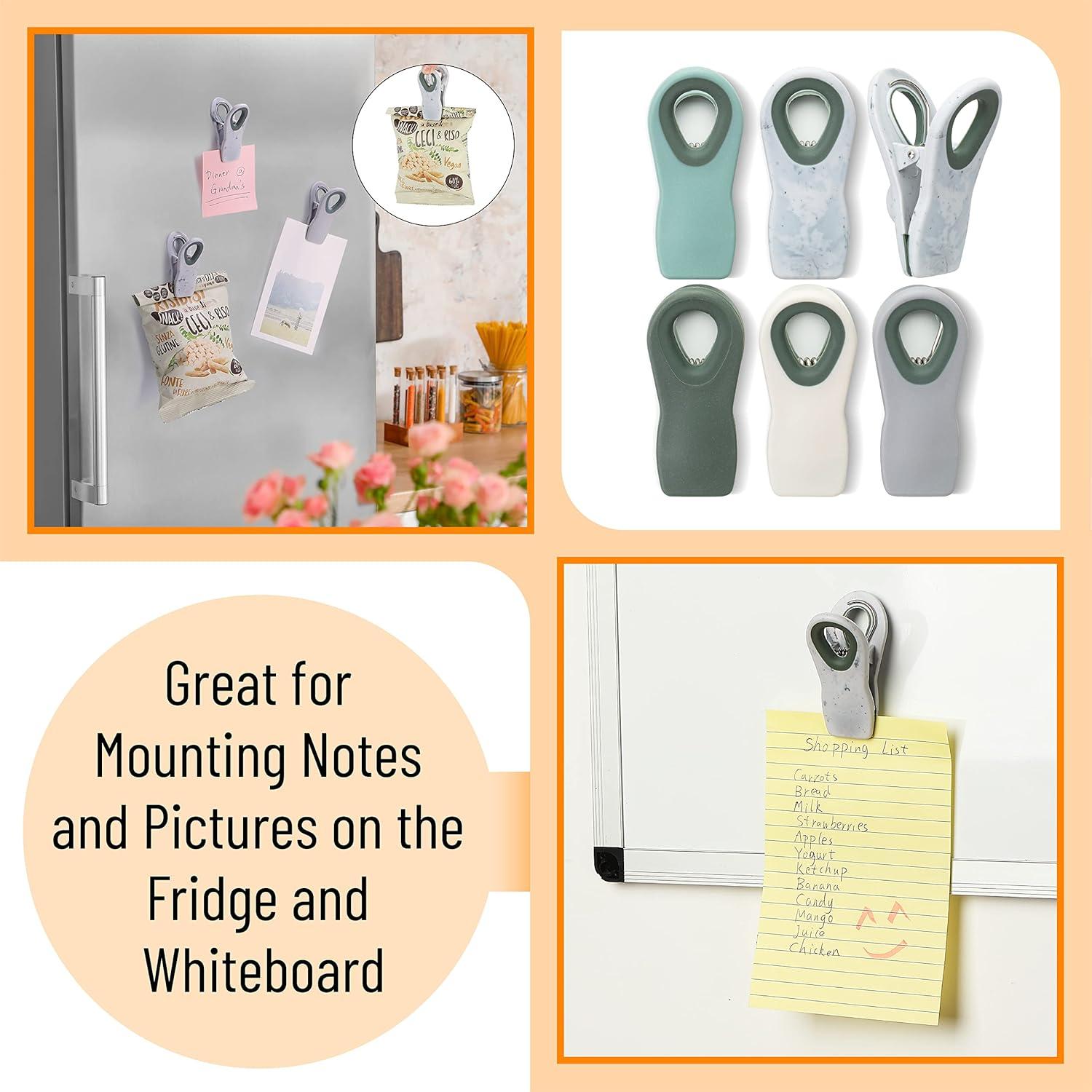 Clips Magnéticos para Bolsas Mr. Pen, 6 Piezas, Ombre Verde