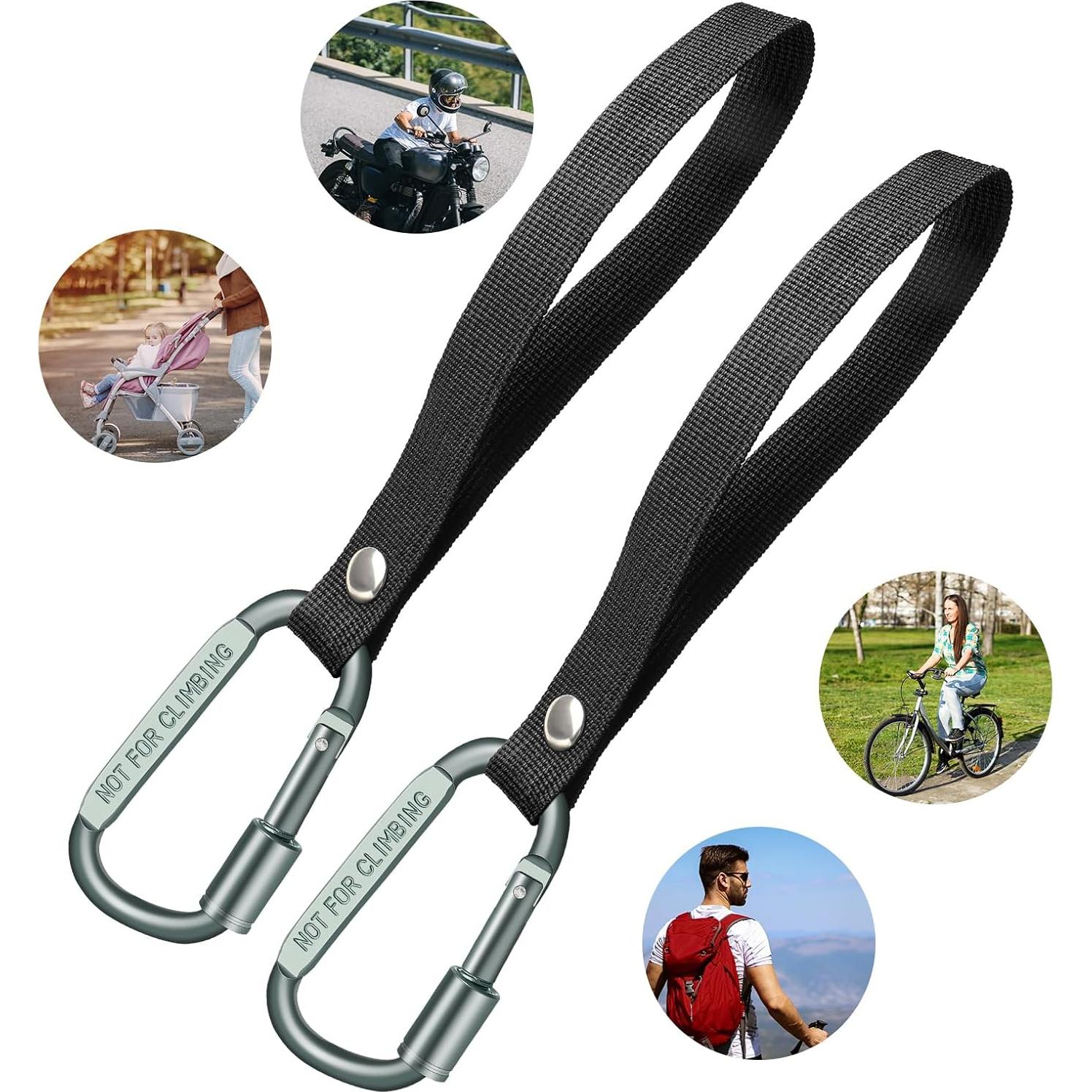 Ganchos para cochecitos Ytcku - 2 Piezas Gris, Mosquetón Bloqueo