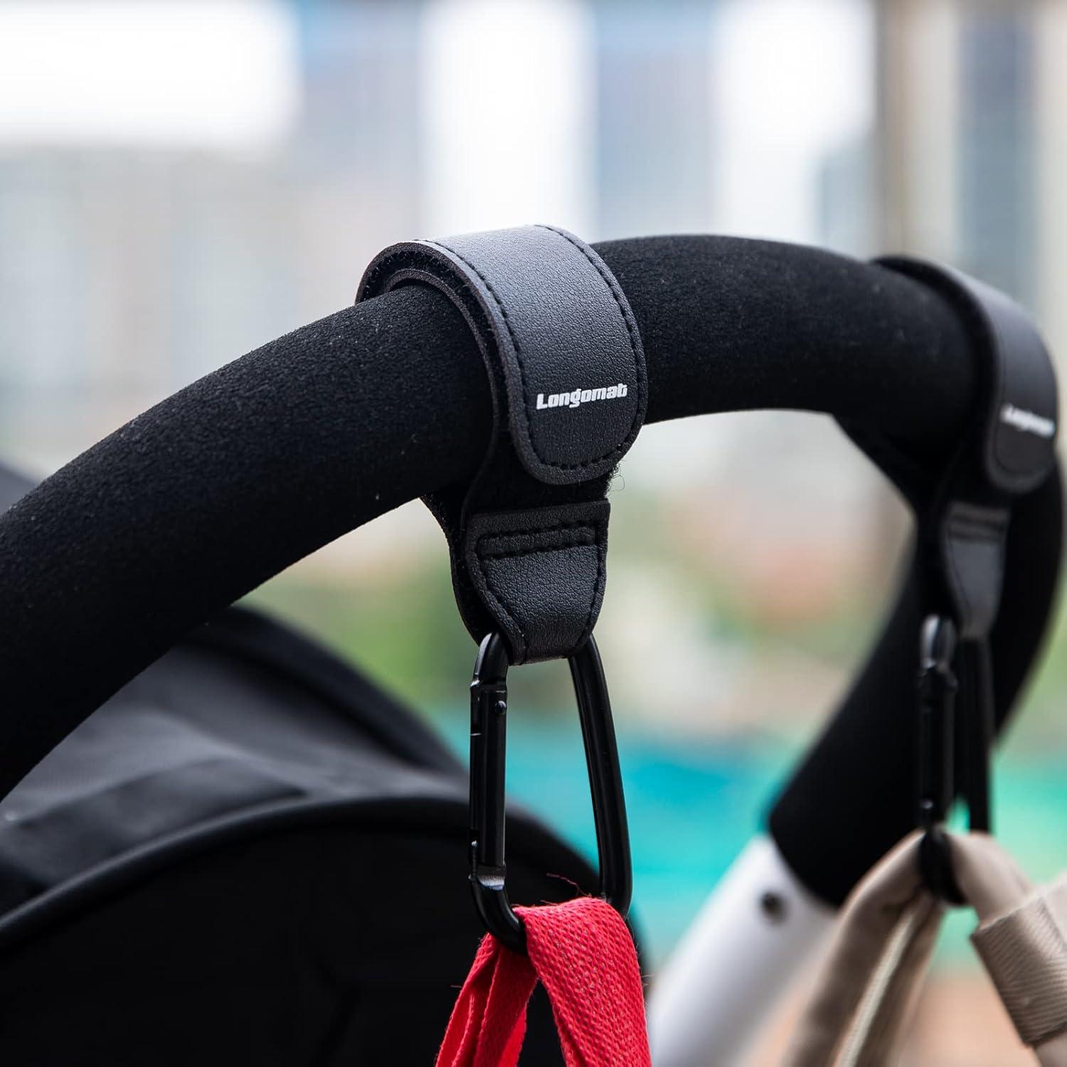 Ganchos Universales para Cochecito Longomat - 4 Pack Ajustables