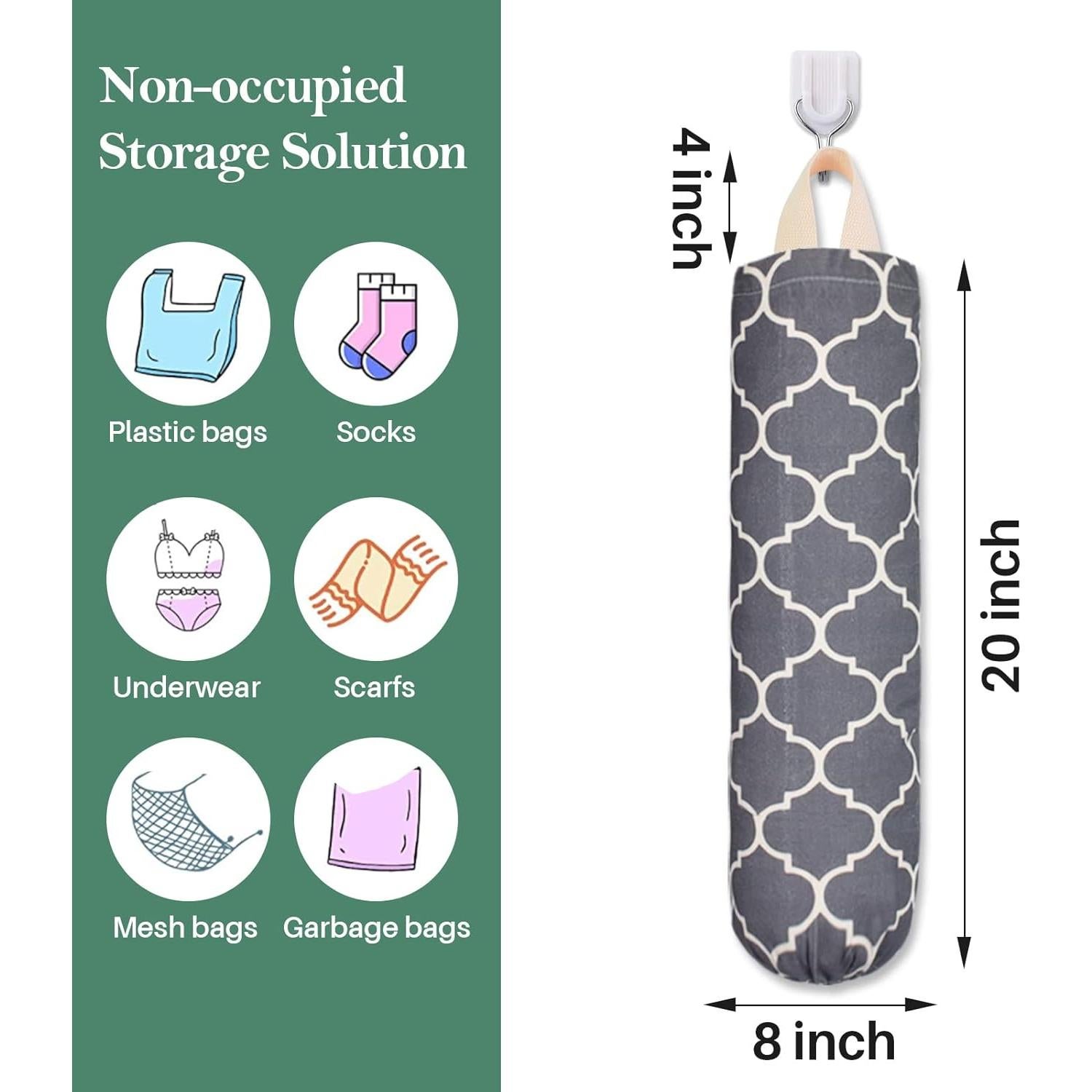 Soporte para Bolsas de Plástico LeCorner Gris Oscuro 50+ Bolsas