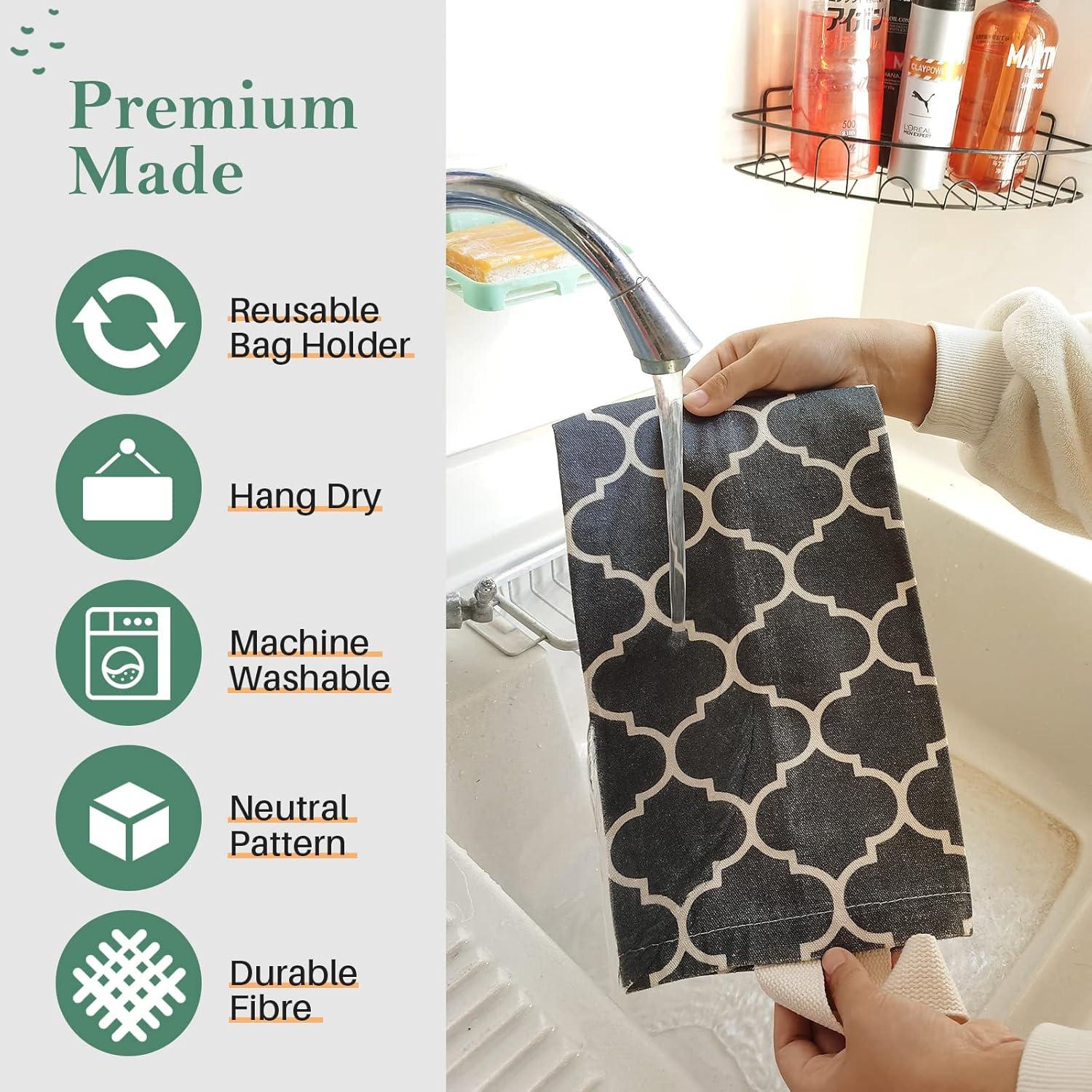 Soporte para Bolsas de Plástico LeCorner Gris Oscuro 50+ Bolsas