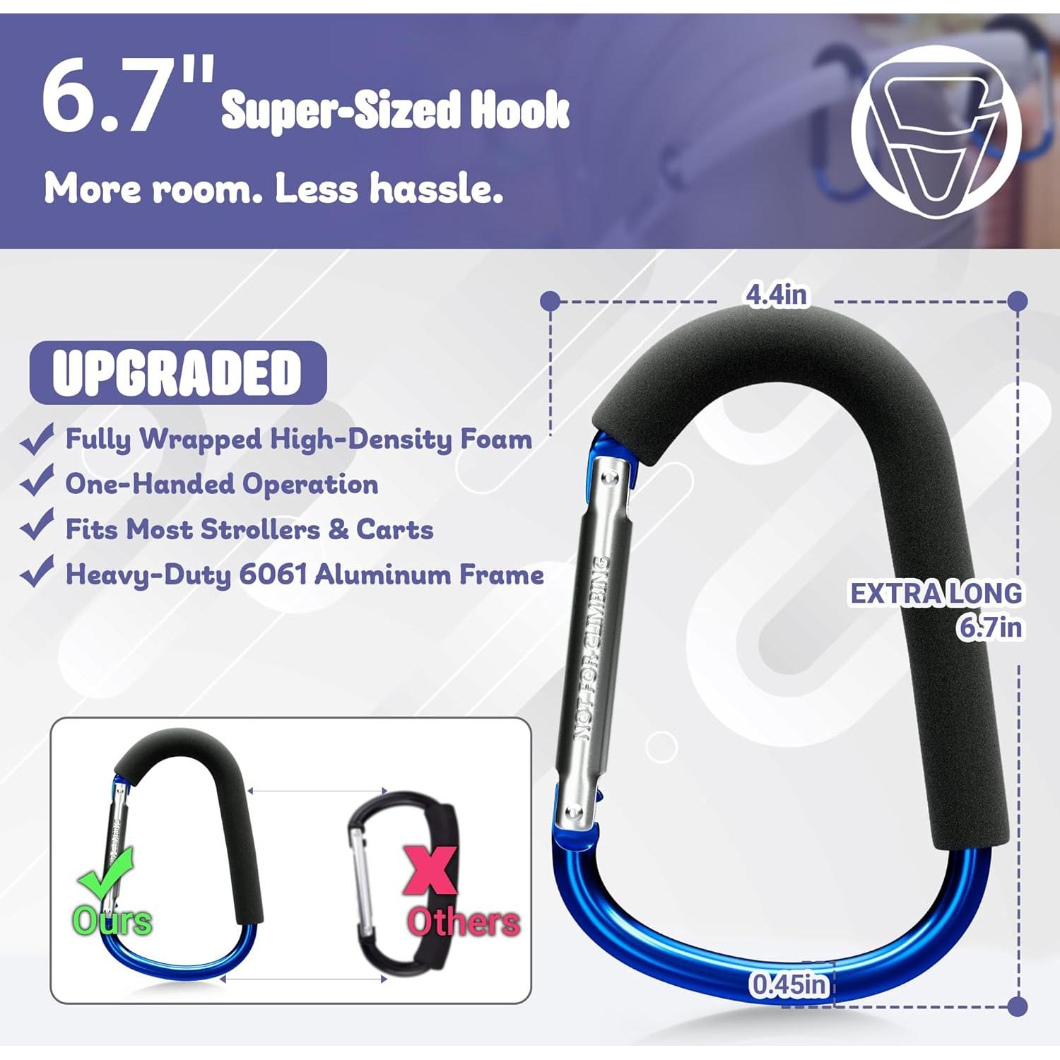 Ganchos para Cochecito Sprookber D-17hao Azul - Set de 2