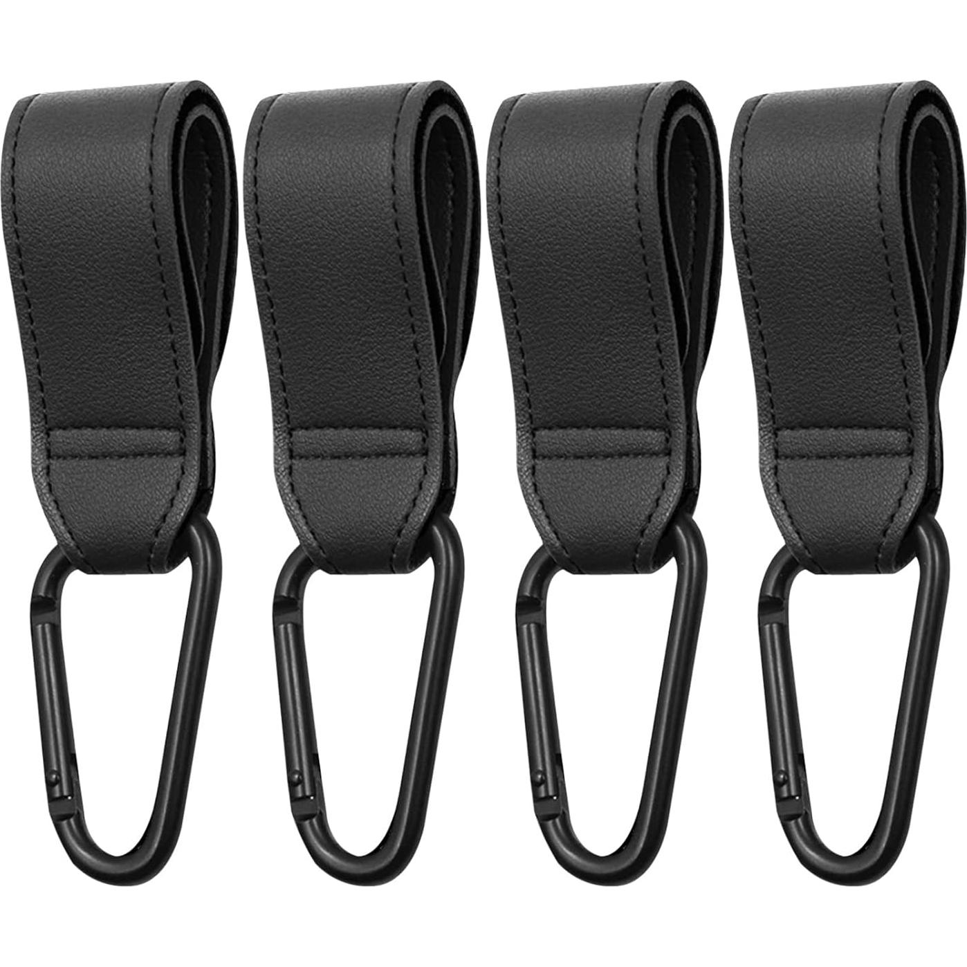 Ganchos Universales para Cochecitos 4PCS Negro - Capacidad 20kg
