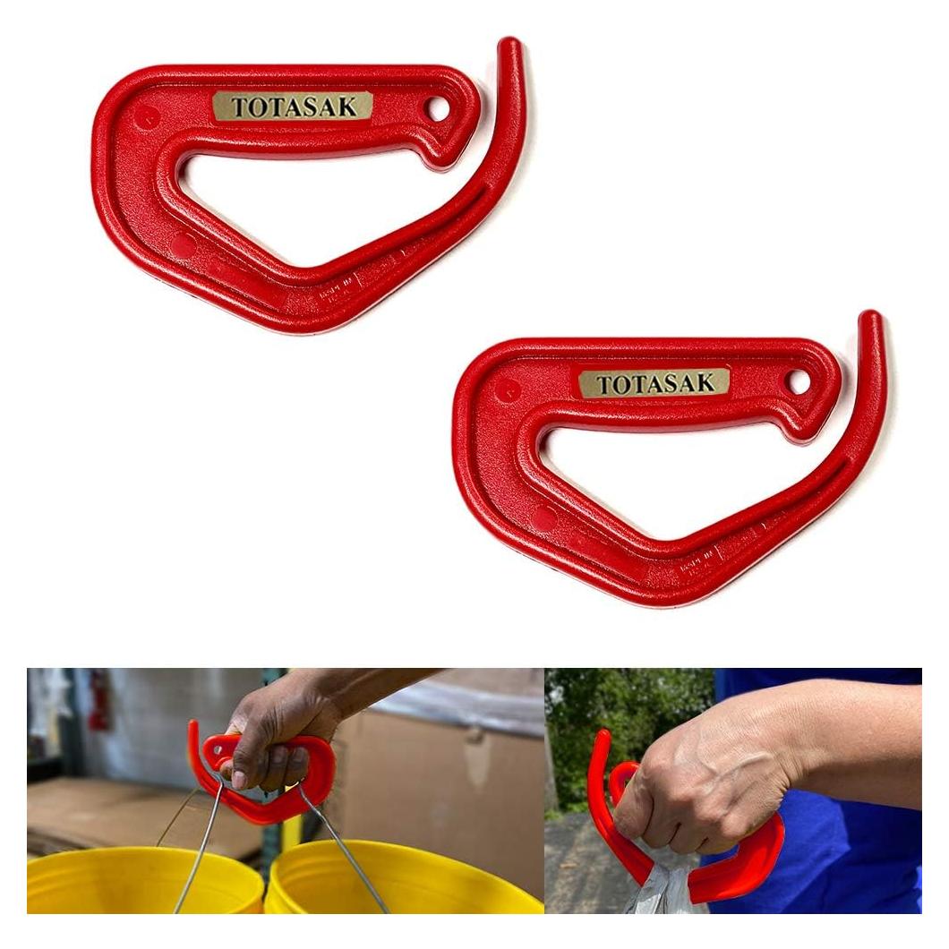 Porta Bolsas de Compras Totasak Rojo - Paquete de 2, Ligero y Duradero