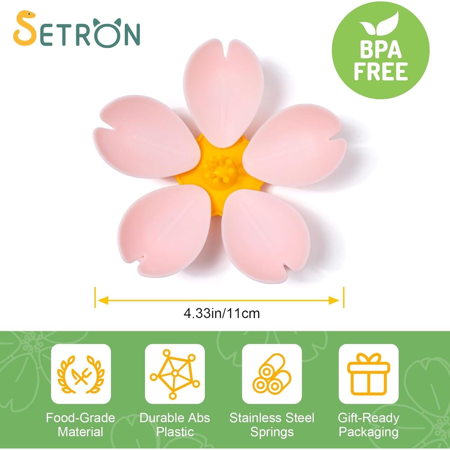 Clips Magnéticos para Nevera SETRON Clip Sakura Rosa - 5 Piezas