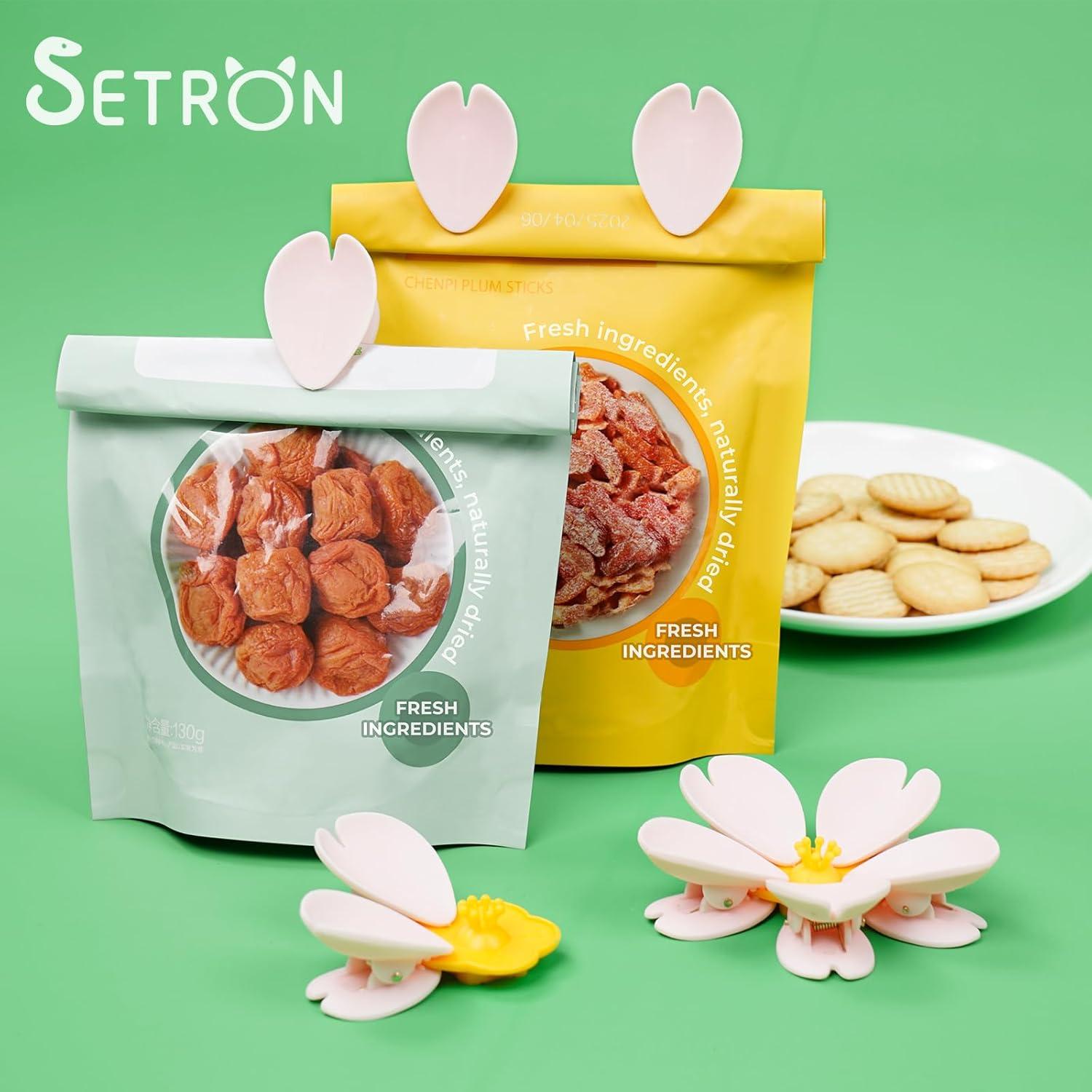 Clips Magnéticos para Nevera SETRON Clip Sakura Rosa - 5 Piezas