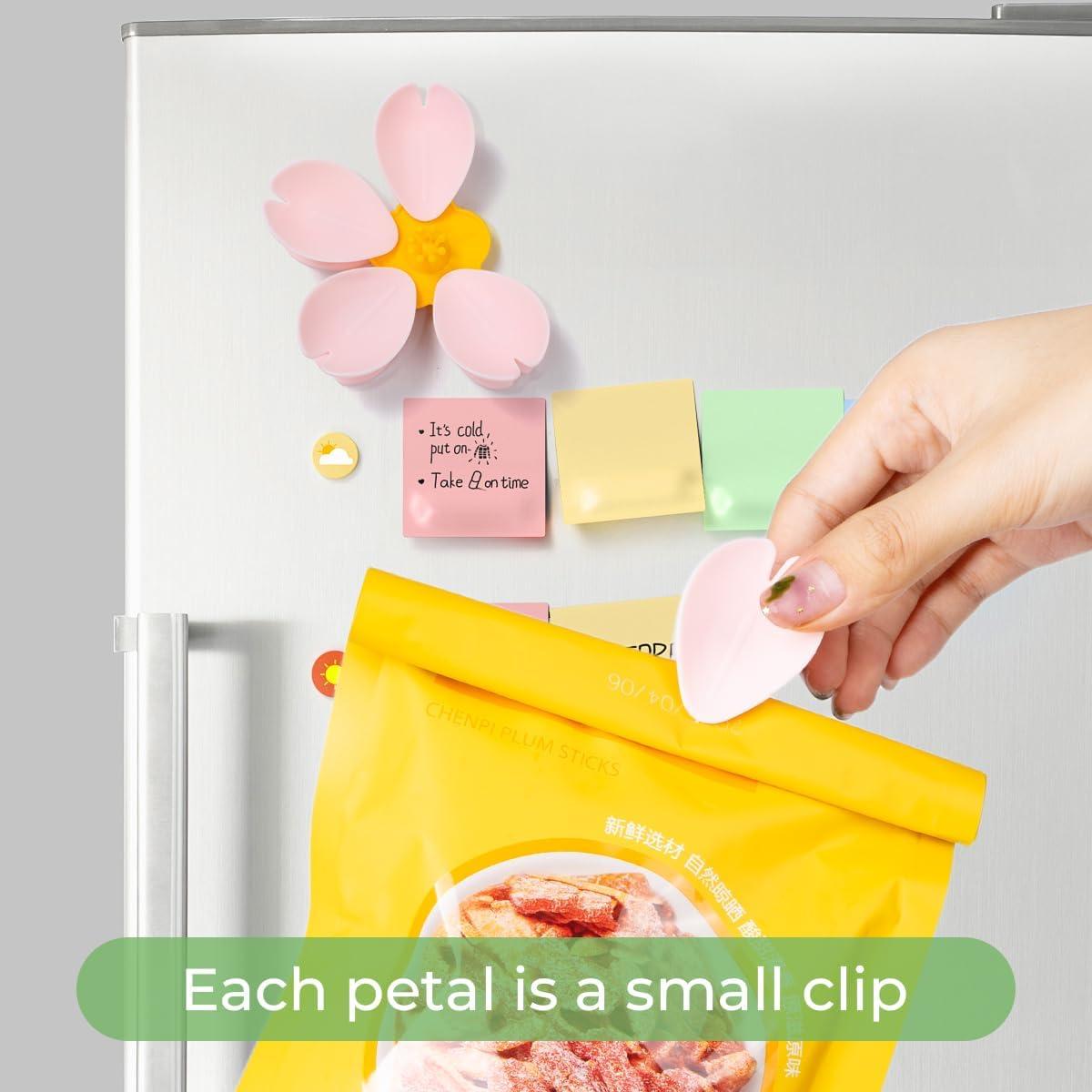 Clips Magnéticos para Nevera SETRON Clip Sakura Rosa - 5 Piezas