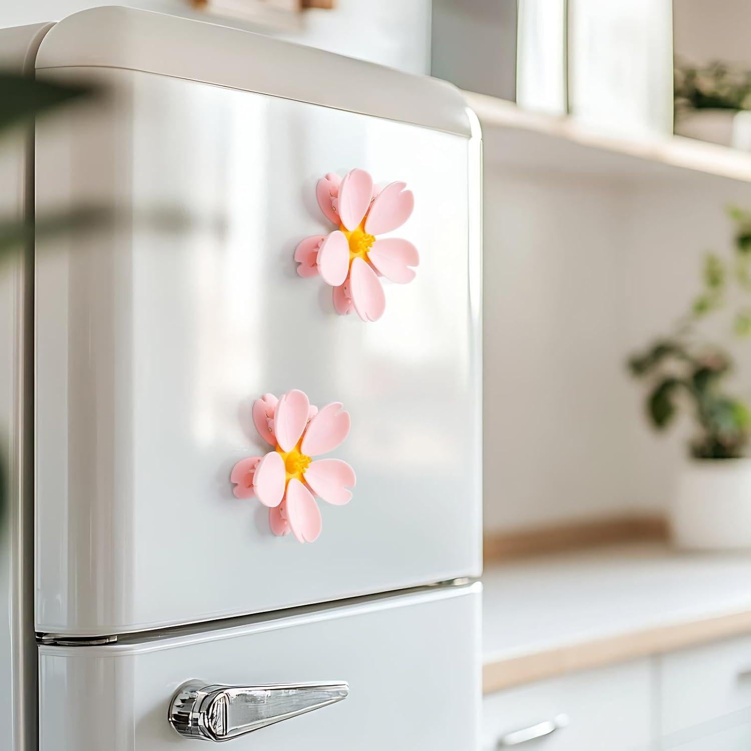 Clips Magnéticos para Nevera SETRON Clip Sakura Rosa - 5 Piezas
