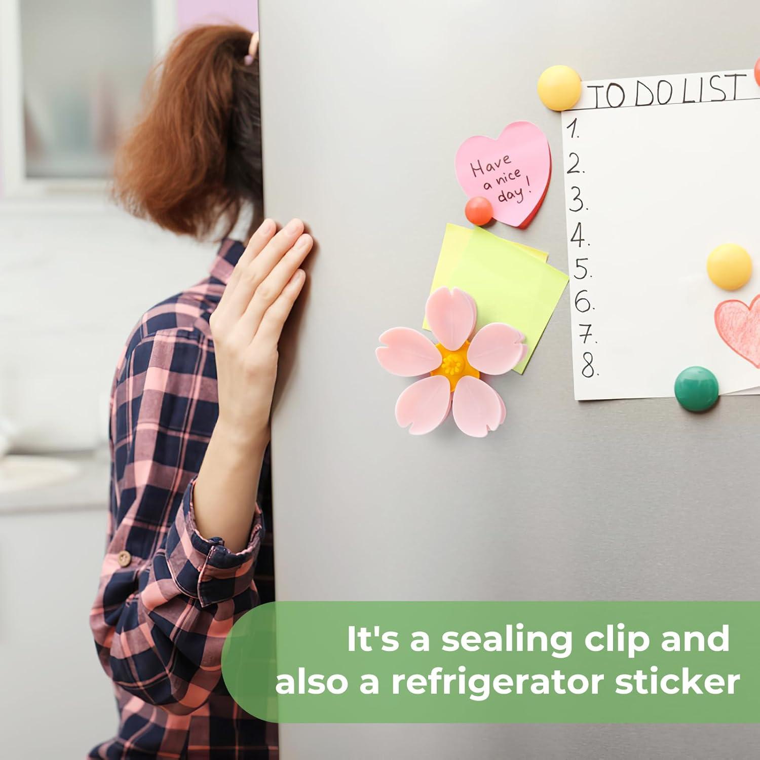 Clips Magnéticos para Nevera SETRON Clip Sakura Rosa - 5 Piezas