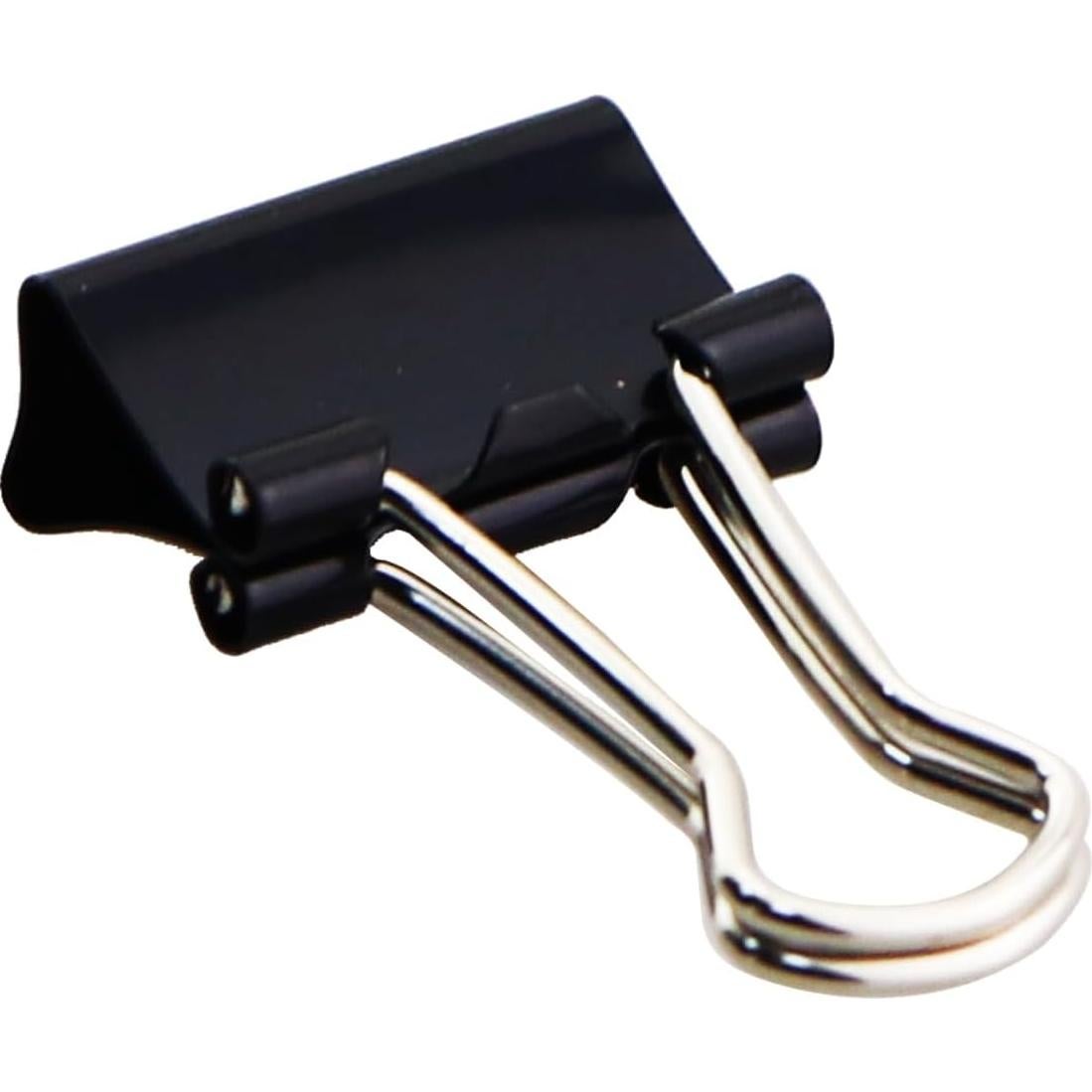 100 Clips de Papel Mini Negro Caishun 1.52 cm para Oficina