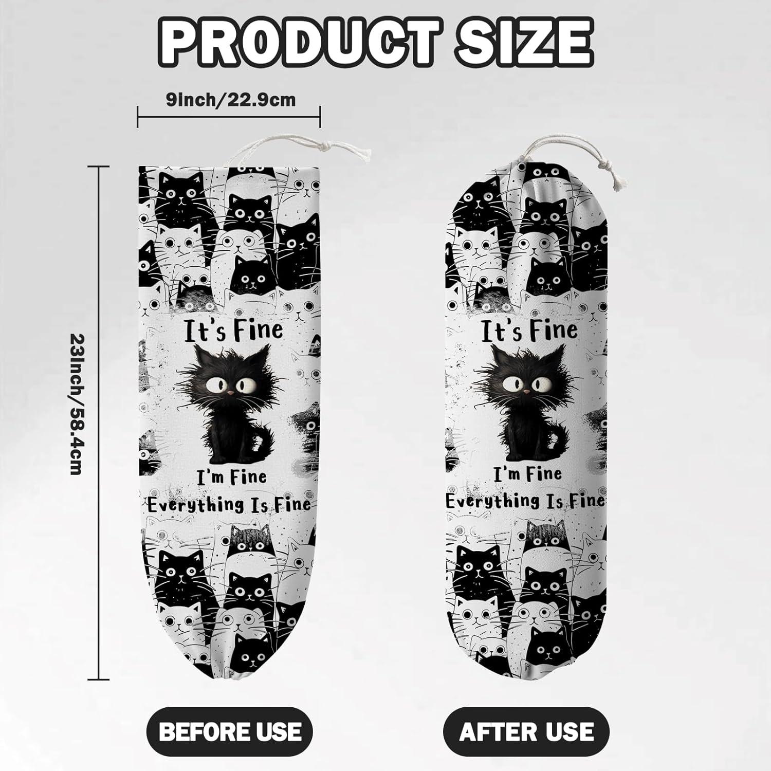 Soporte Organizador de Bolsas de Plástico Gato Bonito 22.95x17.91cm