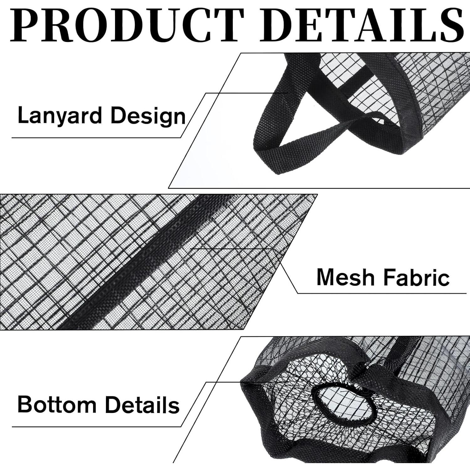 Soporte de Bolsa de Plástico 4 Pcs LXUEJIE Malla Negra 42.5x15 cm