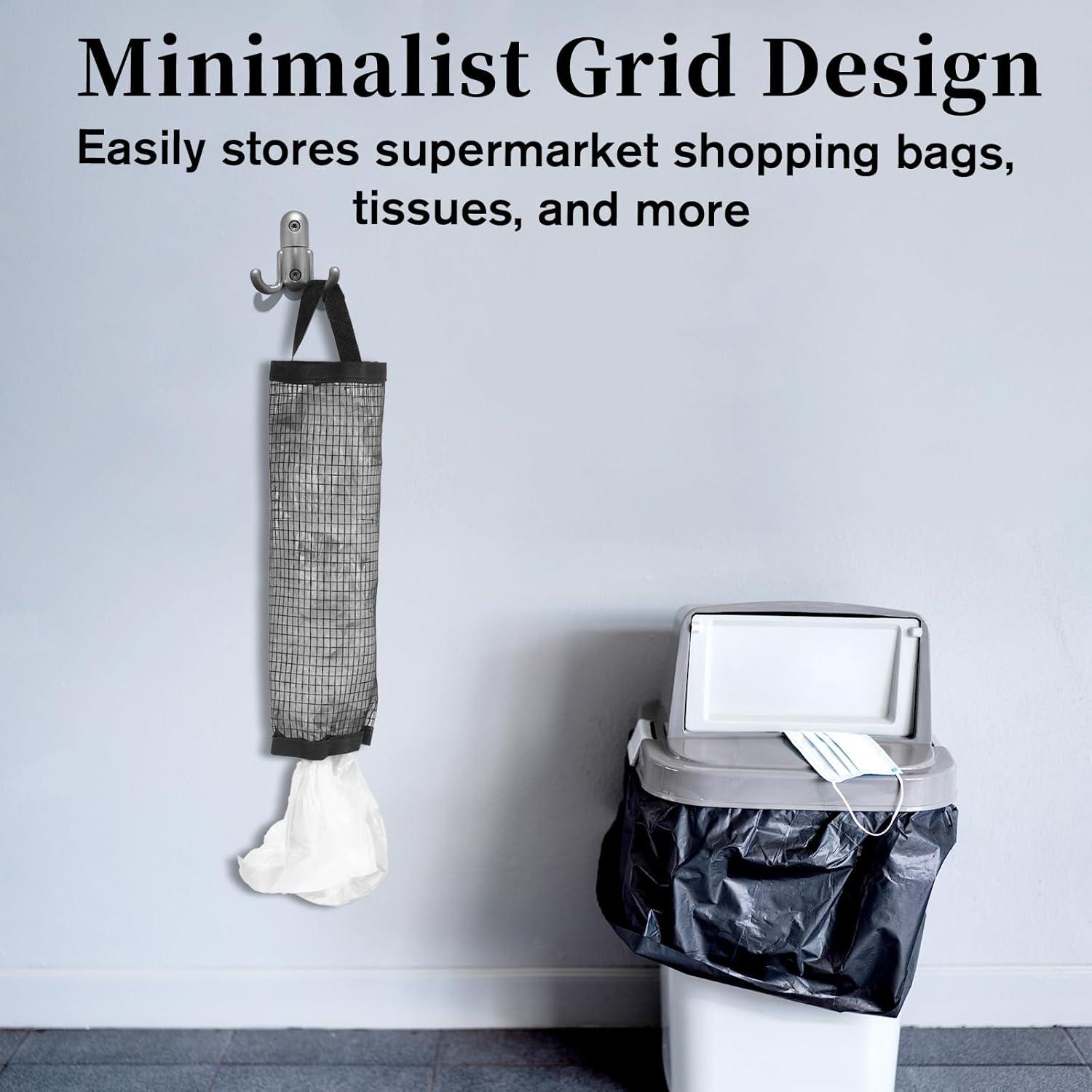 Soporte de Bolsa de Plástico 4 Pcs LXUEJIE Malla Negra 42.5x15 cm