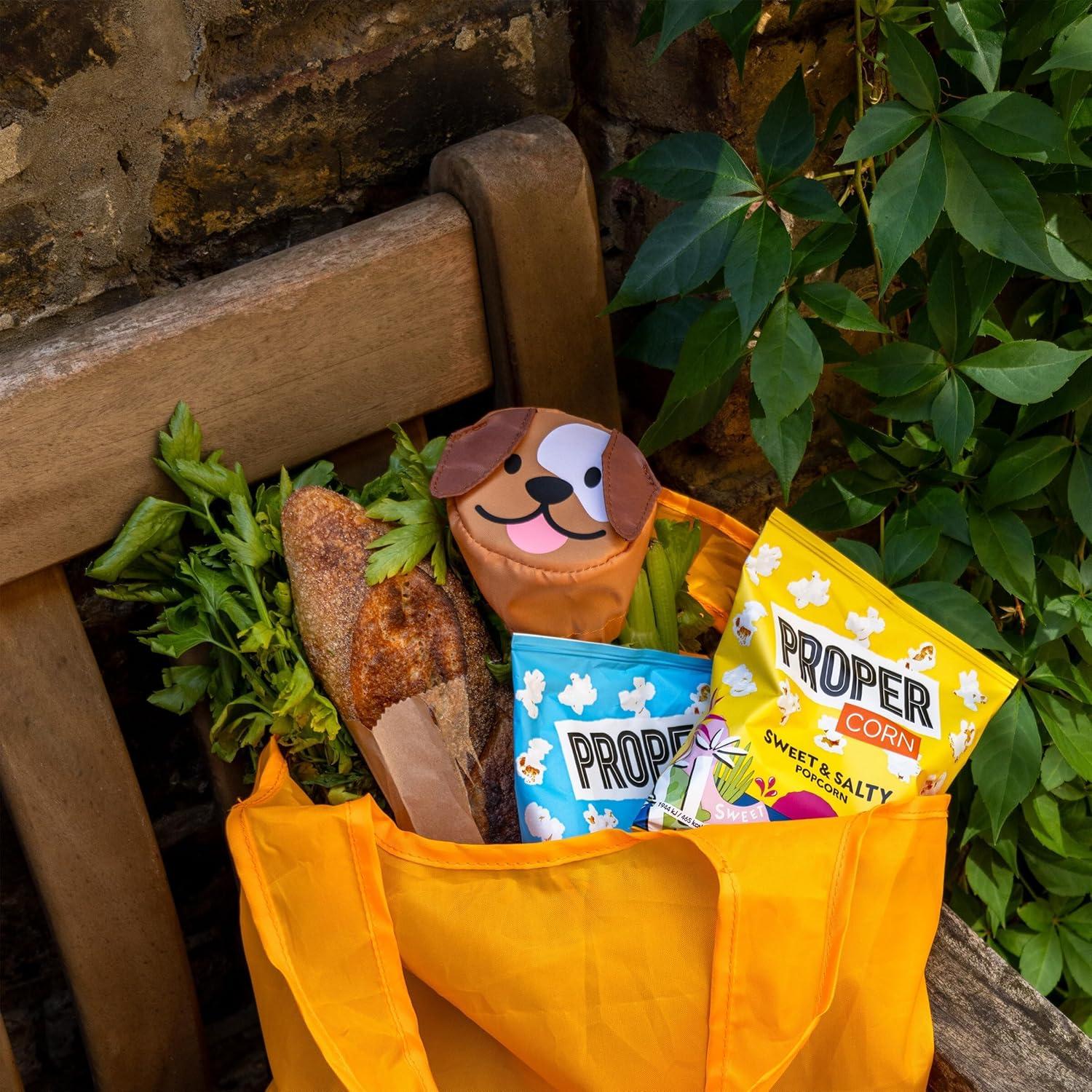 Bolsa de Compras Reutilizable Suck UK Doggie Bags - Impermeable, Plegable y Lavable, Soporta 6 kg