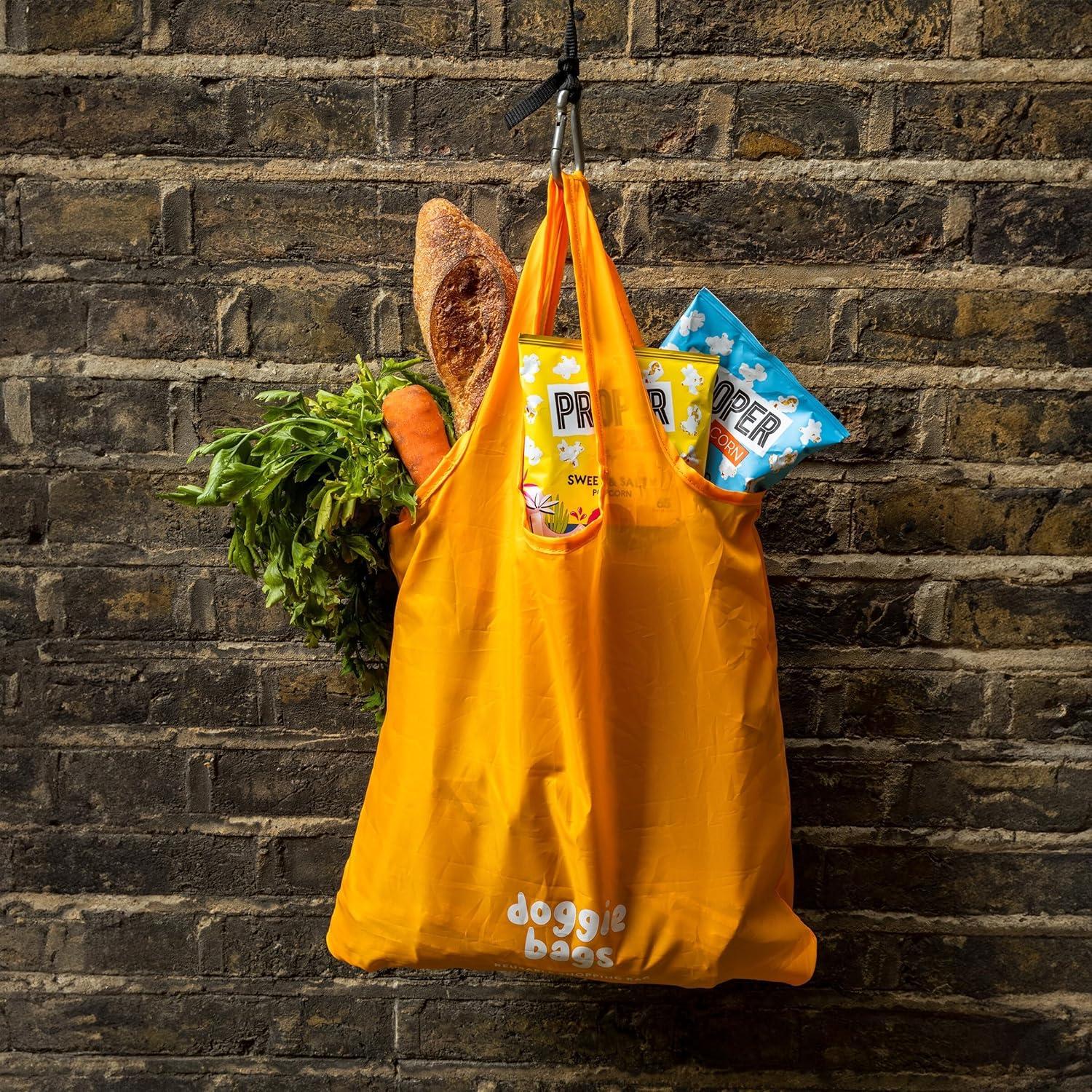 Bolsa de Compras Reutilizable Suck UK Doggie Bags - Impermeable, Plegable y Lavable, Soporta 6 kg