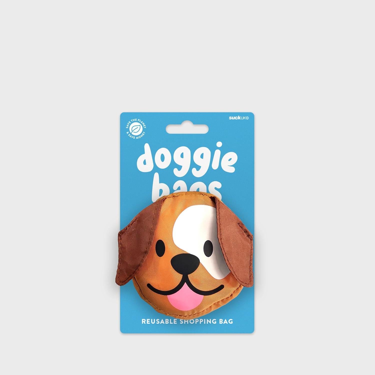 Bolsa de Compras Reutilizable Suck UK Doggie Bags - Impermeable, Plegable y Lavable, Soporta 6 kg