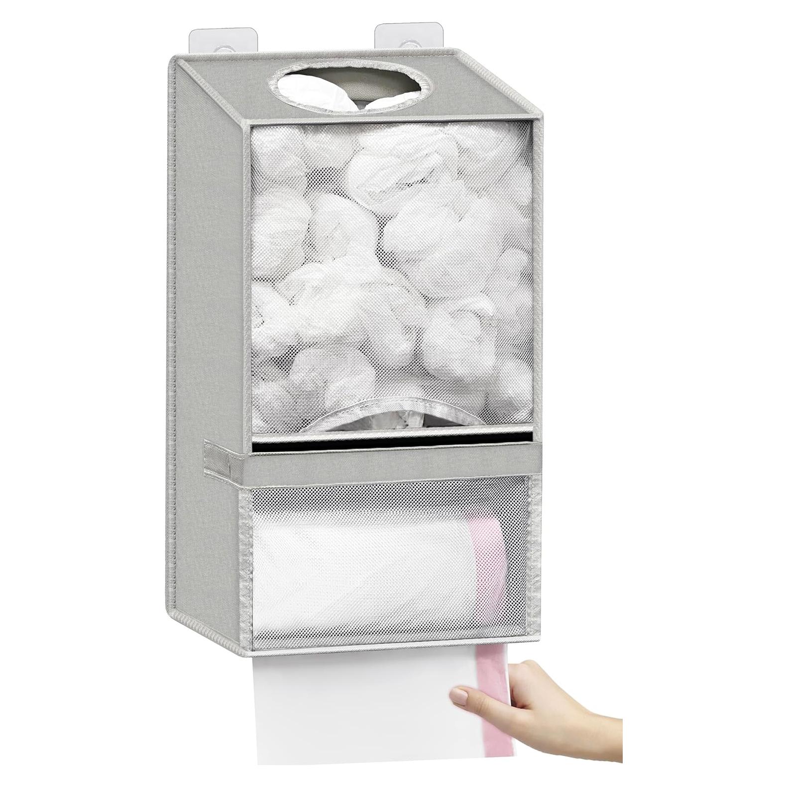 Soporte de Pared para Bolsas de Plástico Spaclear Gris 2 en 1